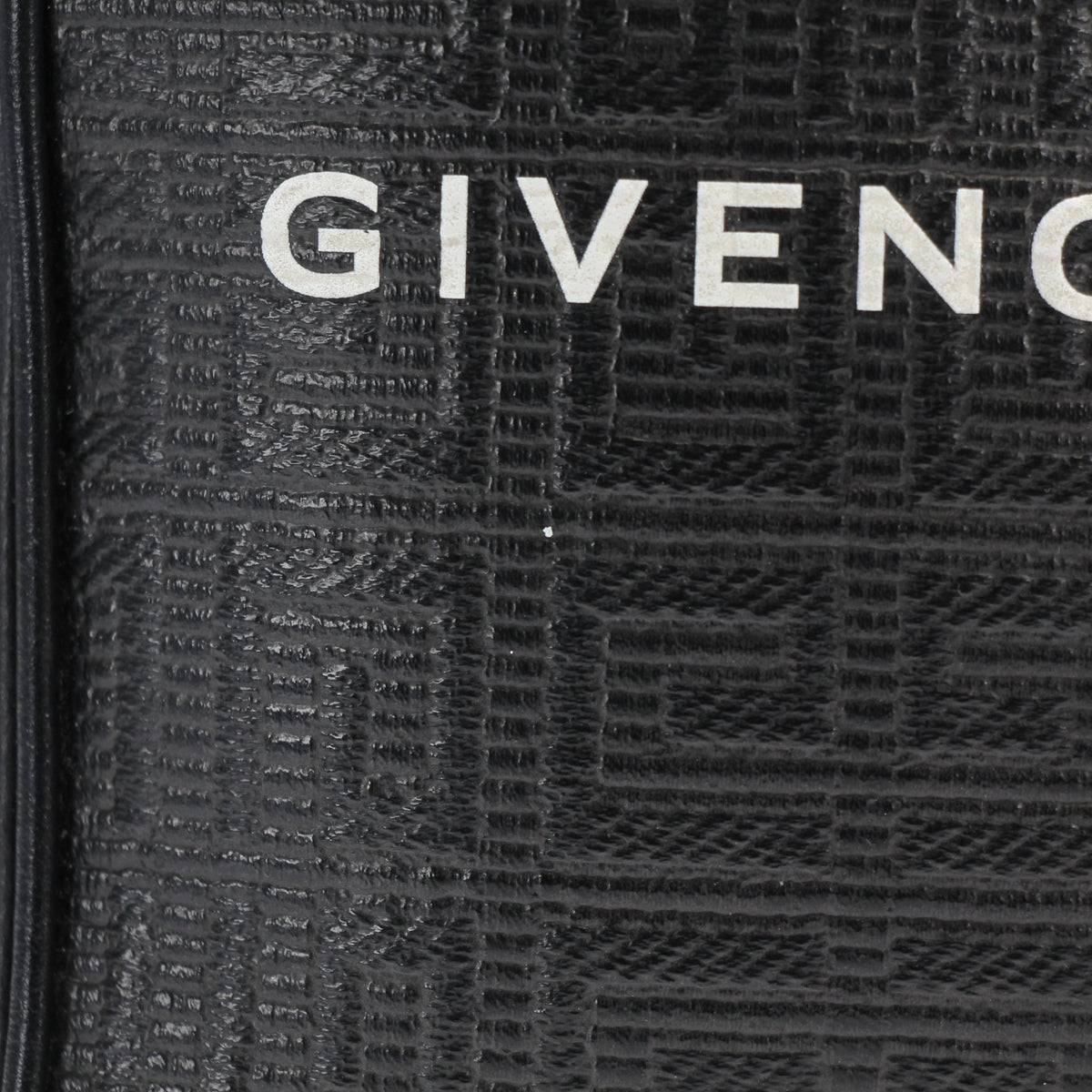 Givenchy black 4G coated canvas small vertical crossbody handbag with adjustable strap
