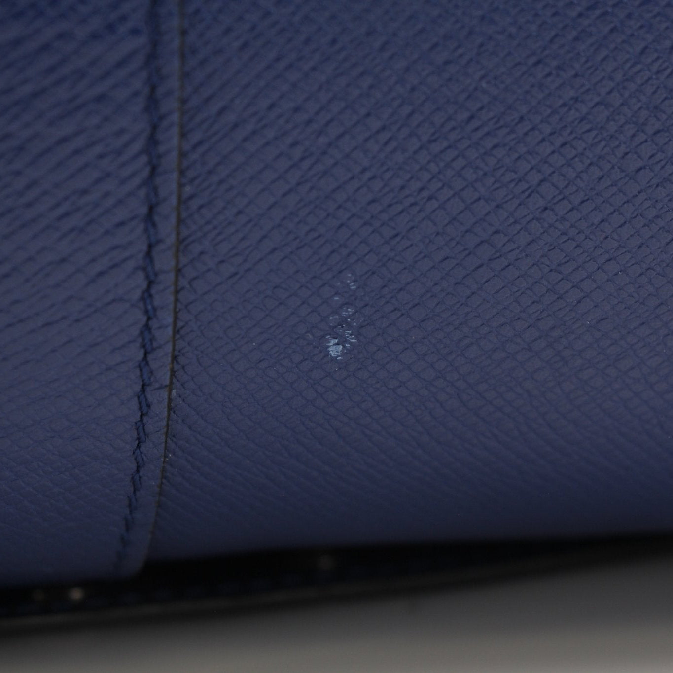Louis Vuitton Blue Keepall 50 Bandoulière duffle bag, a stylish travel bag with leather accents and spacious interior.
