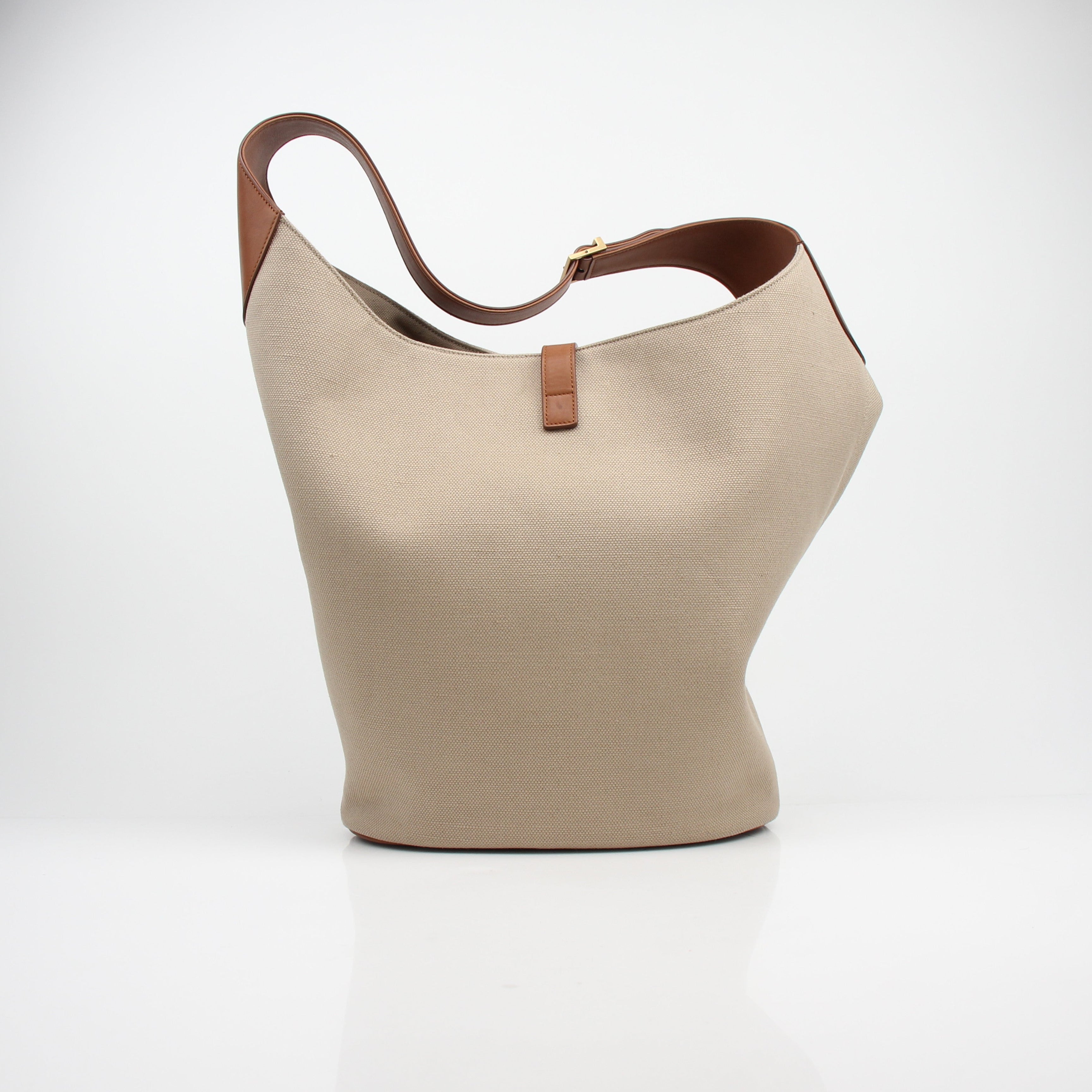 Saint Laurent Canvas YSL Hobo Tote Bag