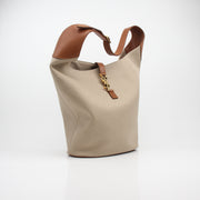 Saint Laurent Canvas YSL Hobo Tote Bag