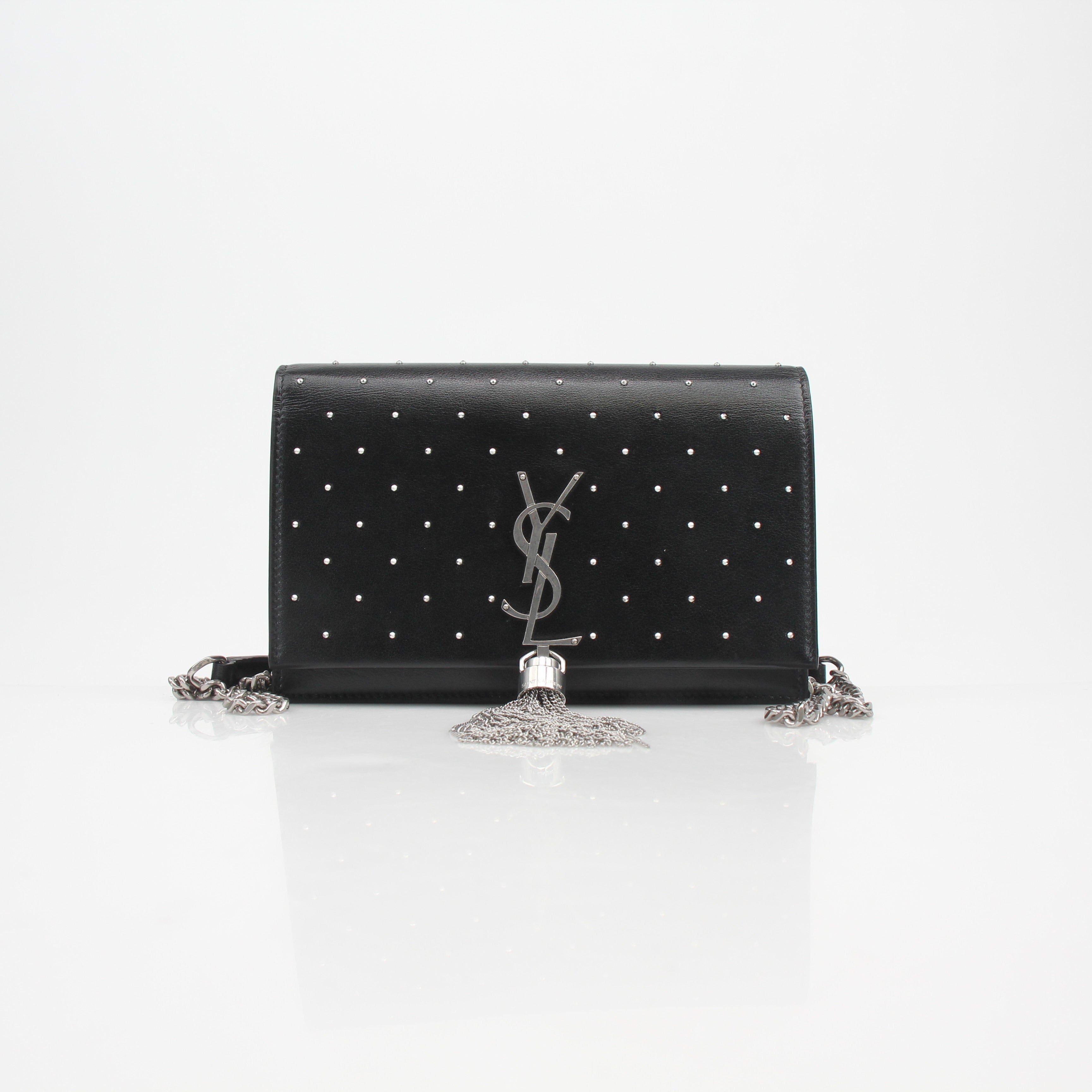 Saint Laurent Small Kate Tassel Studded Leather Crossbody Bag