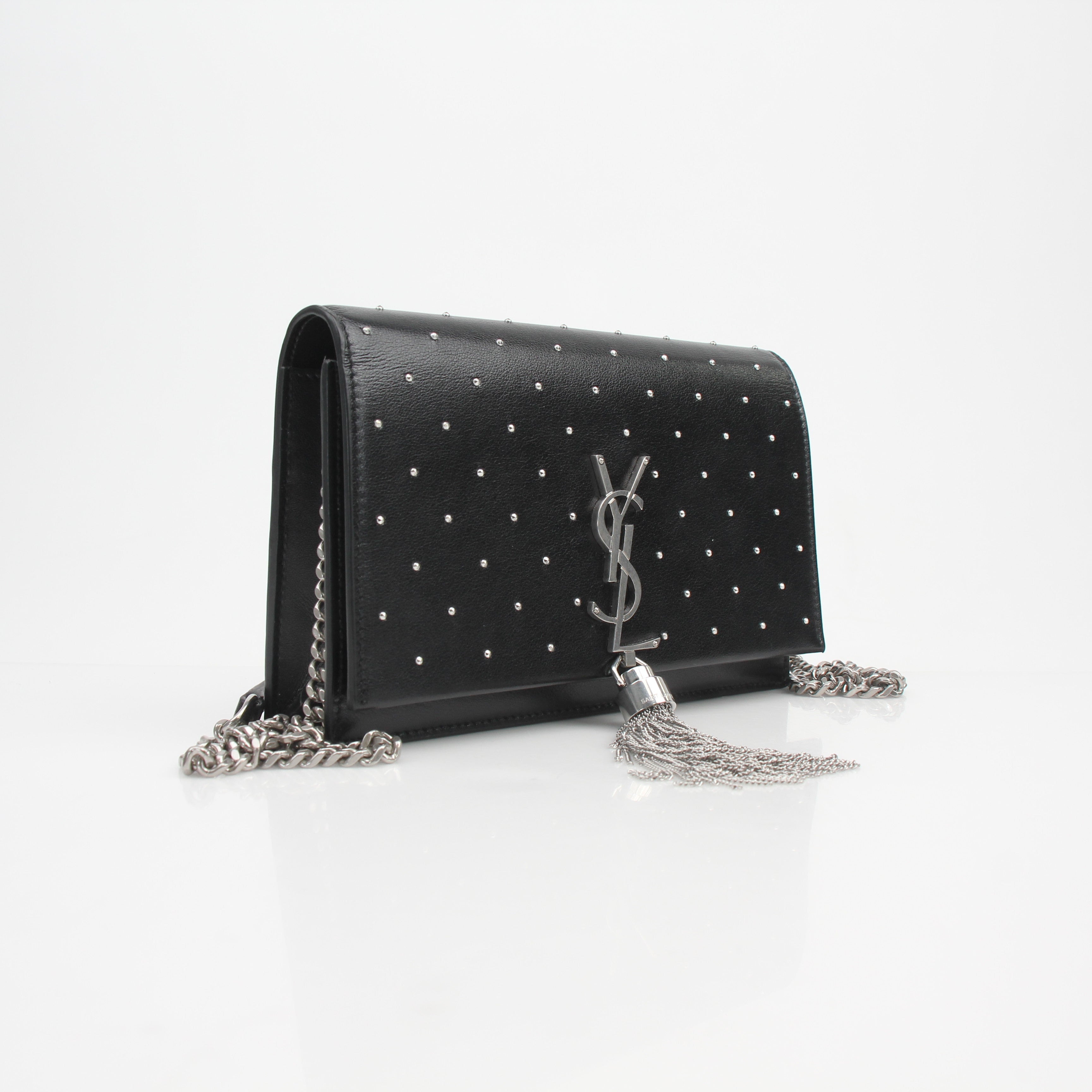 Saint Laurent Small Kate Tassel Studded Leather Crossbody Bag