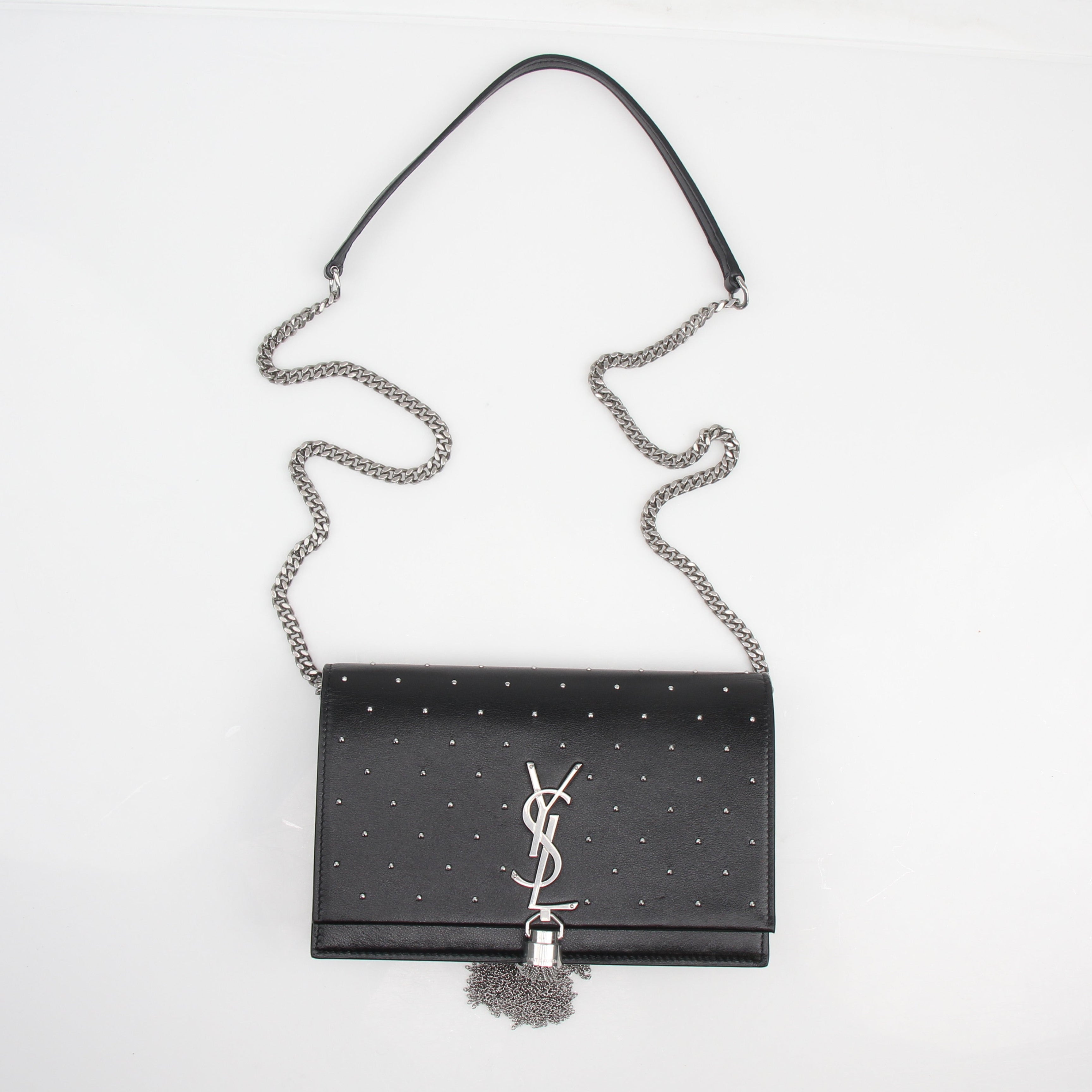 Saint Laurent Small Kate Tassel Studded Leather Crossbody Bag
