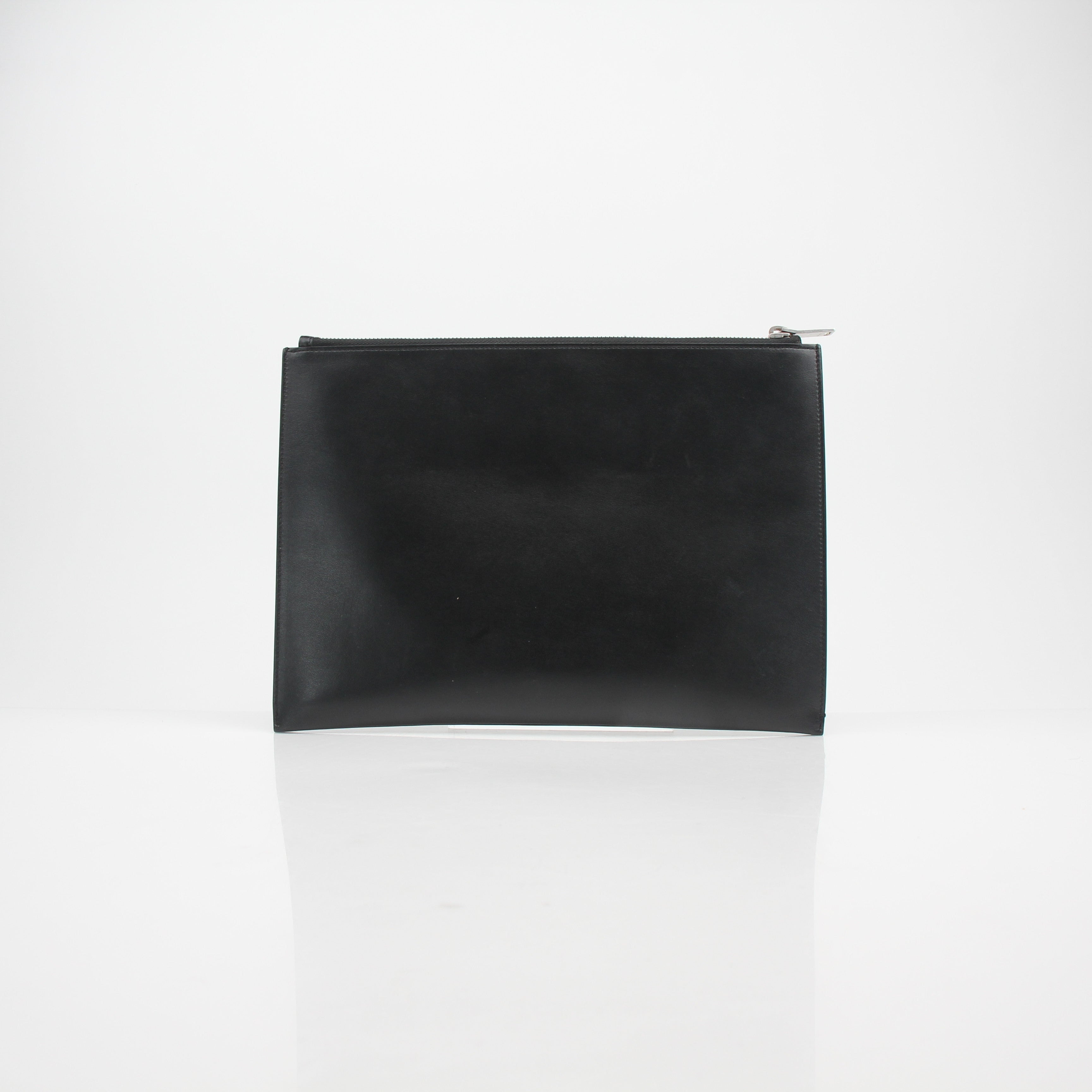 Saint Laurent Logo Leather Clutch