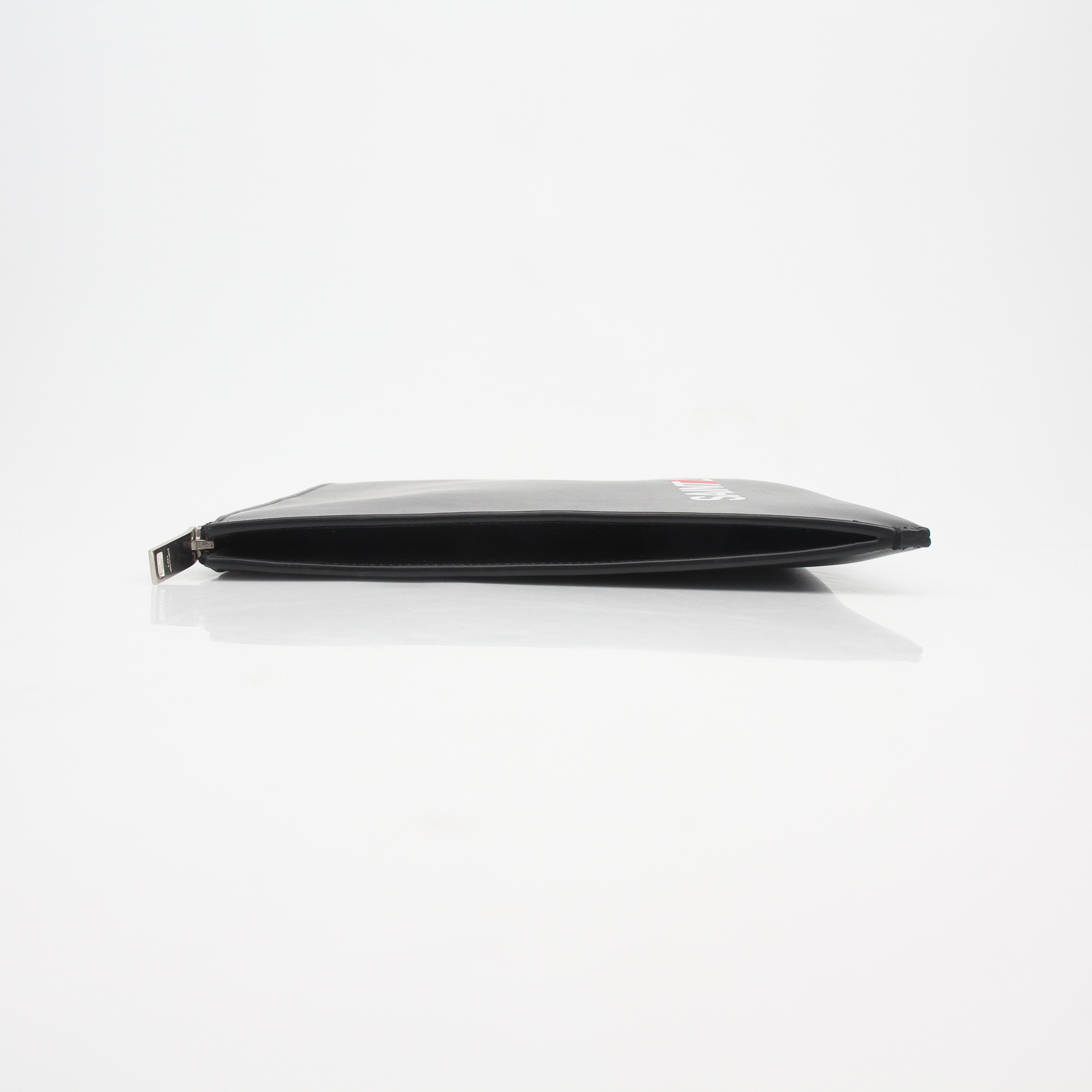 Saint Laurent Logo Leather Clutch