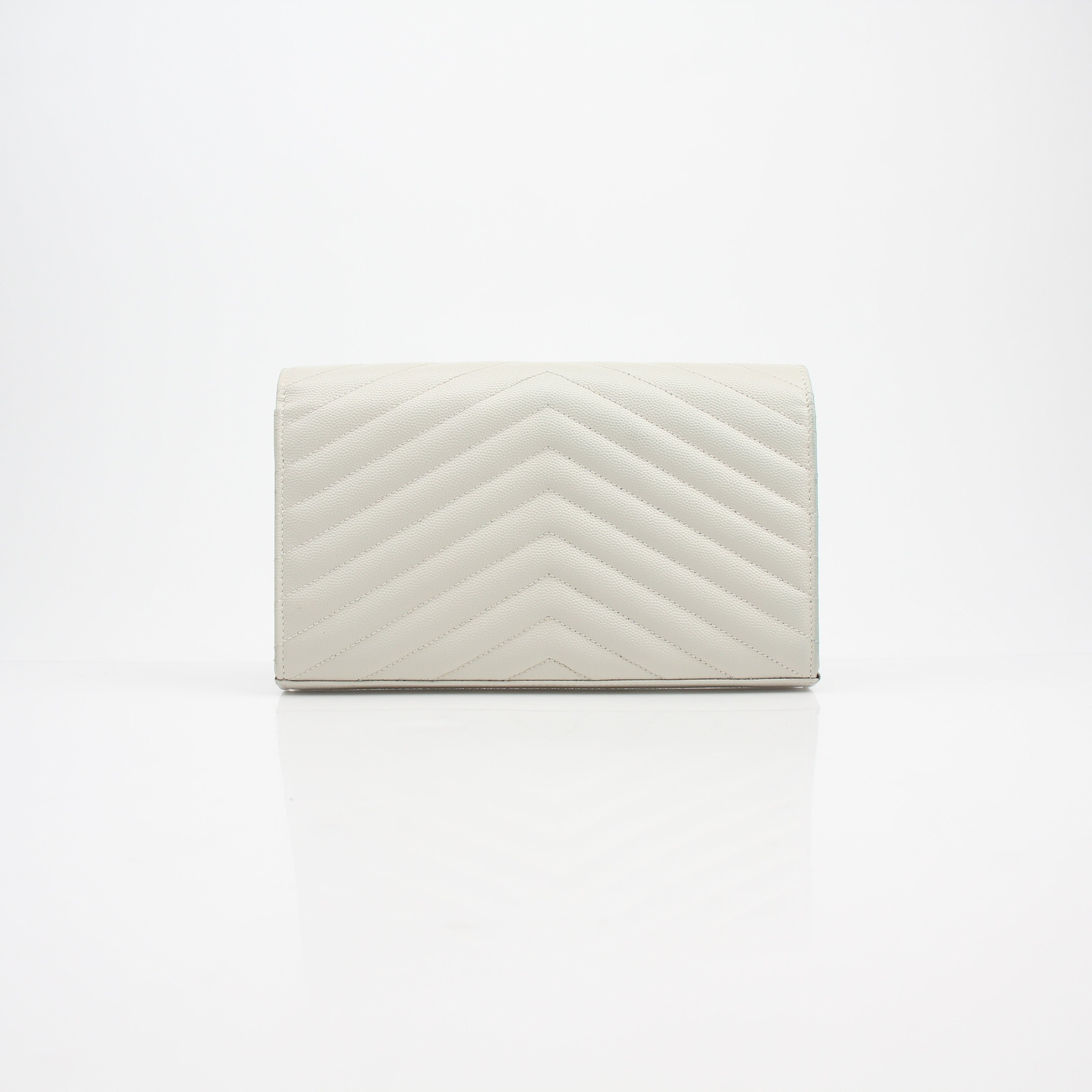Saint Laurent Monogram Quilted Chain Wallet