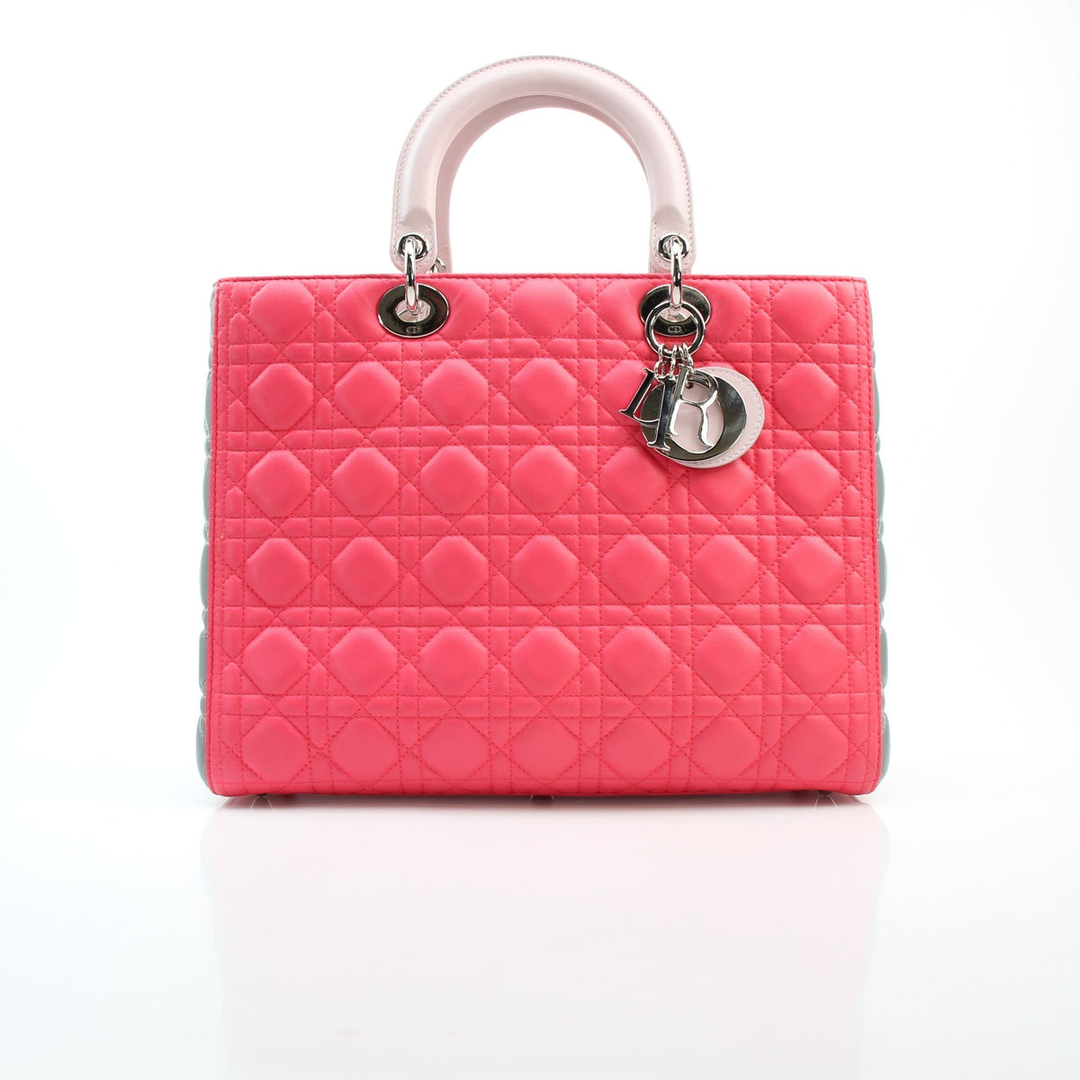 Christian Dior tricolor lambskin large Lady Dior handbag by Gold & Beyond