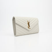 Saint Laurent Monogram Quilted Chain Wallet