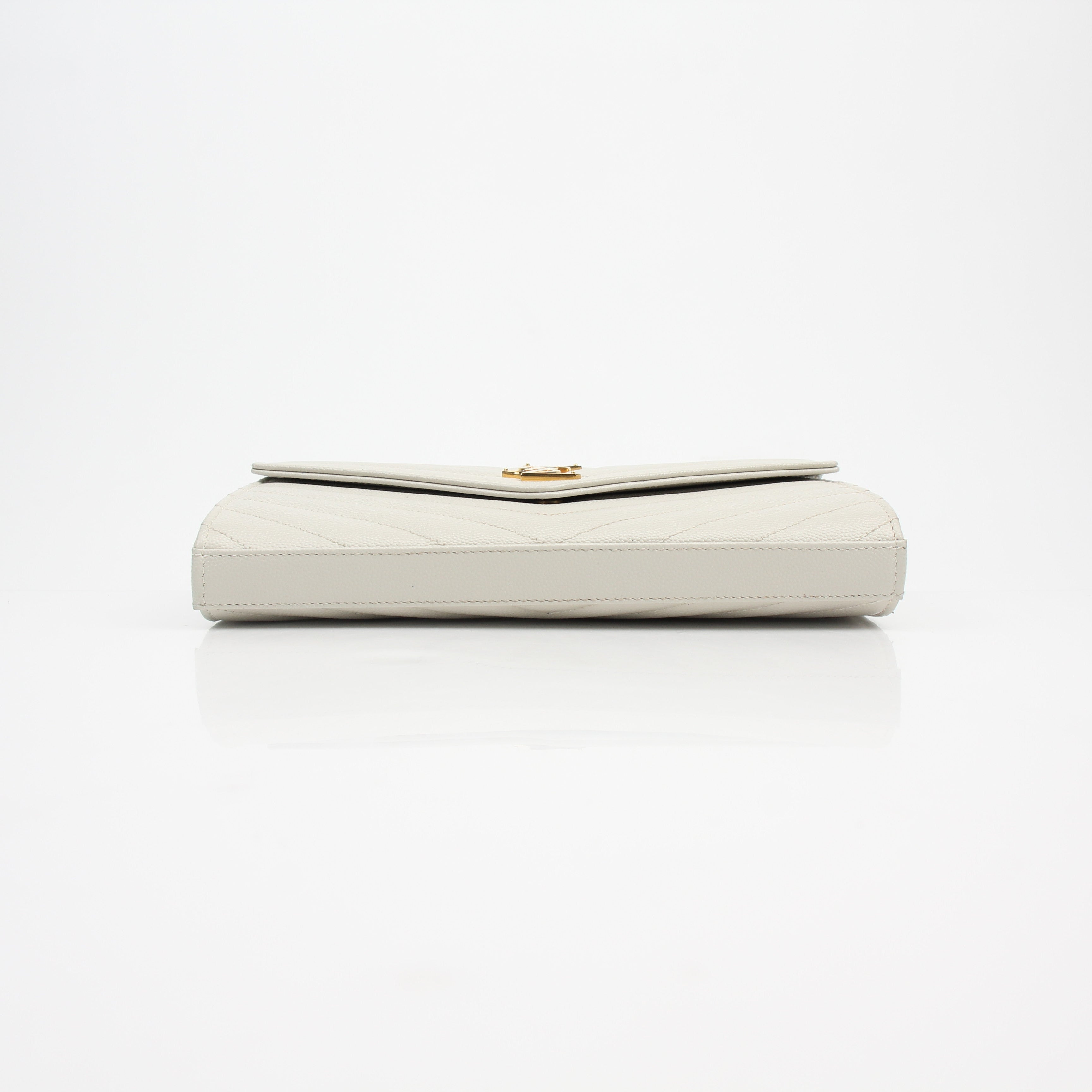 Saint Laurent Monogram Quilted Chain Wallet