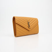 Saint Laurent Monogram Quilted Wallet on Chain