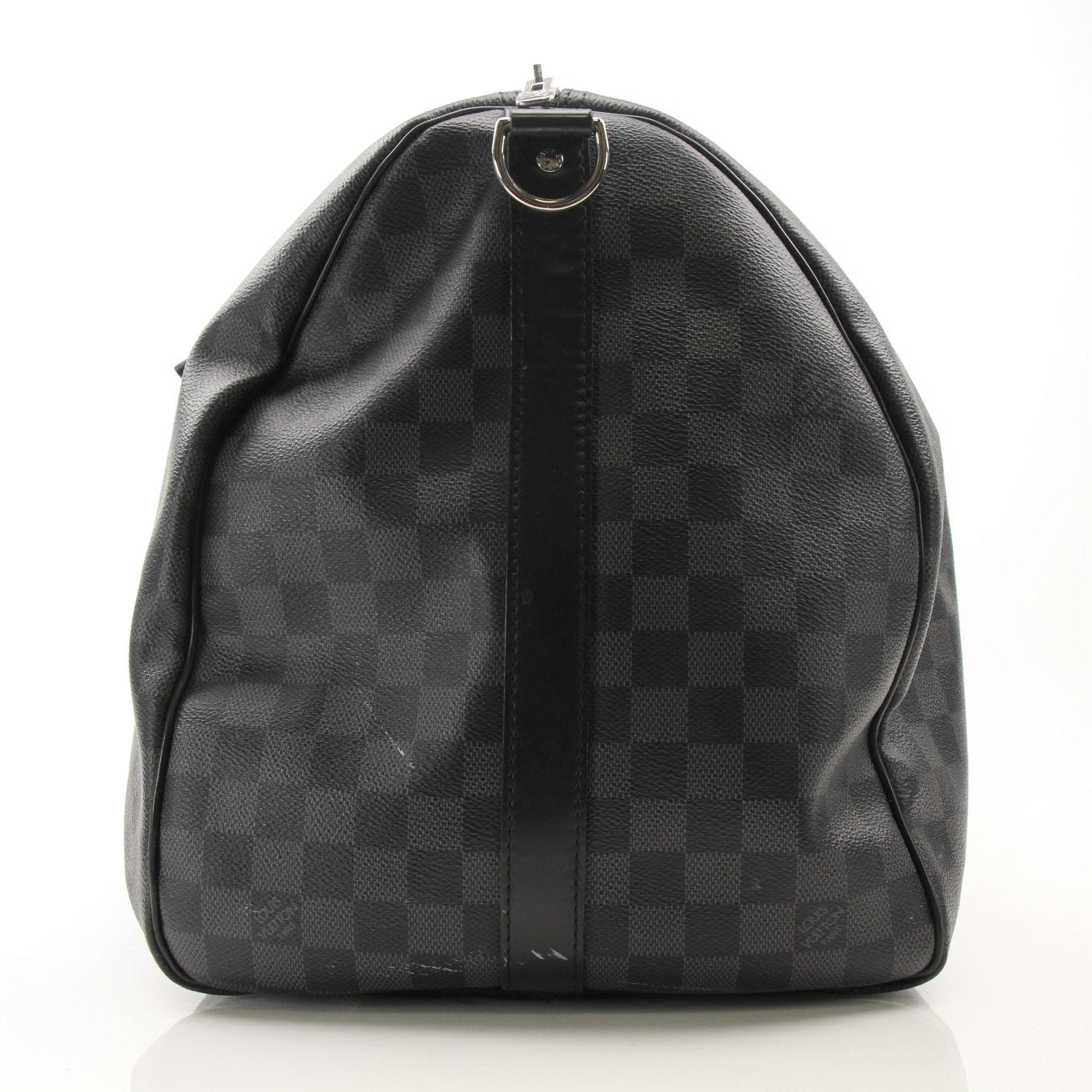 Louis Vuitton Keepall 55 Bandoulière travel bag with monogram canvas and leather trim, featuring handles and a detachable shoulder strap.