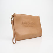 Saint Laurent Rive Gauche Leather Wristlet Clutch