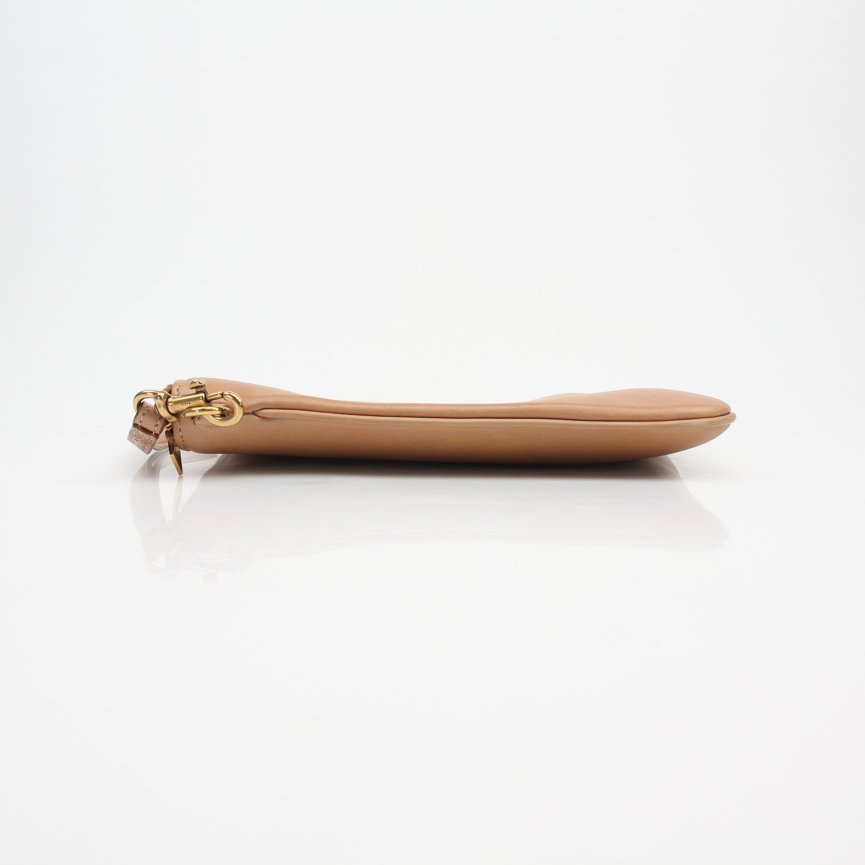 Saint Laurent Rive Gauche Leather Wristlet Clutch