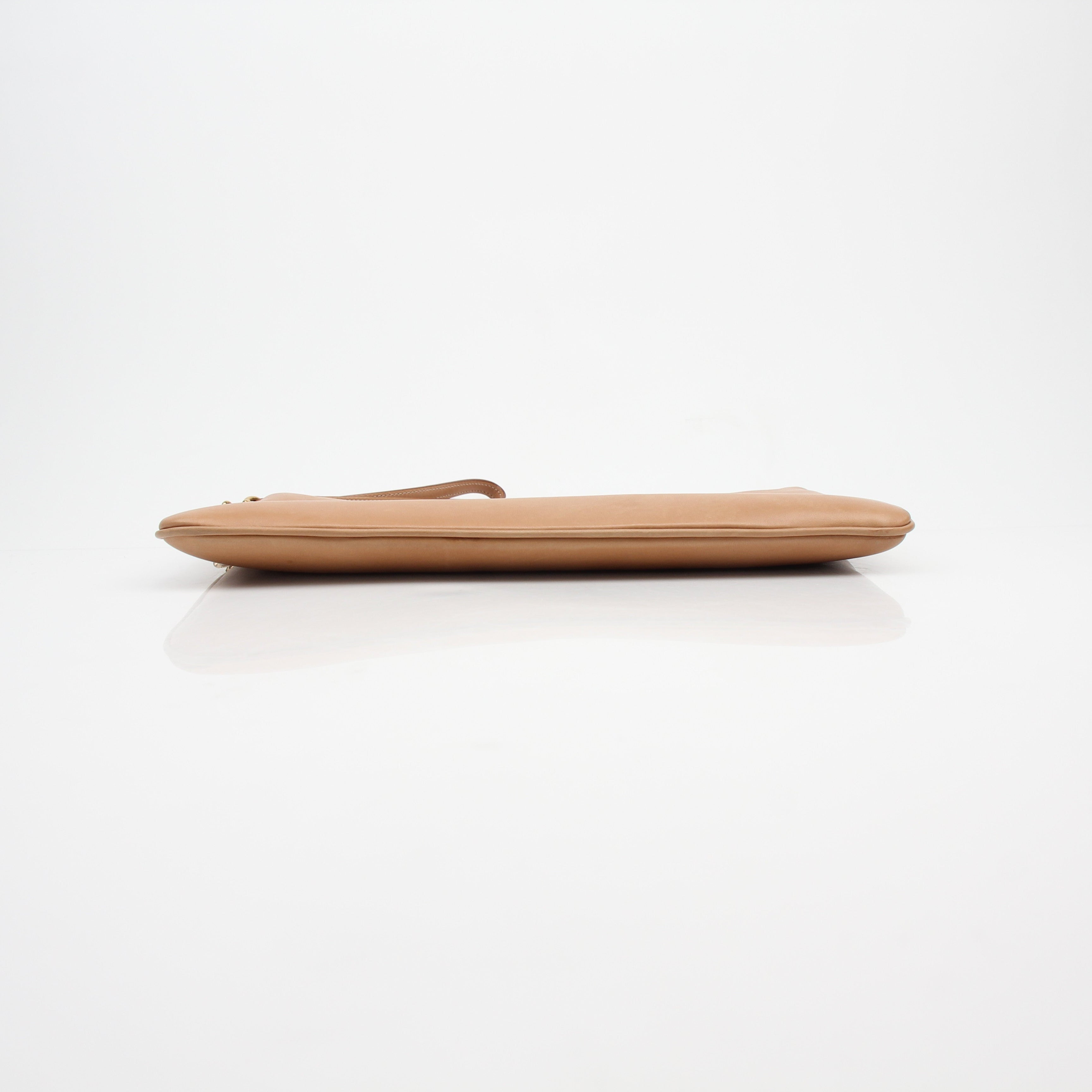Saint Laurent Rive Gauche Leather Wristlet Clutch