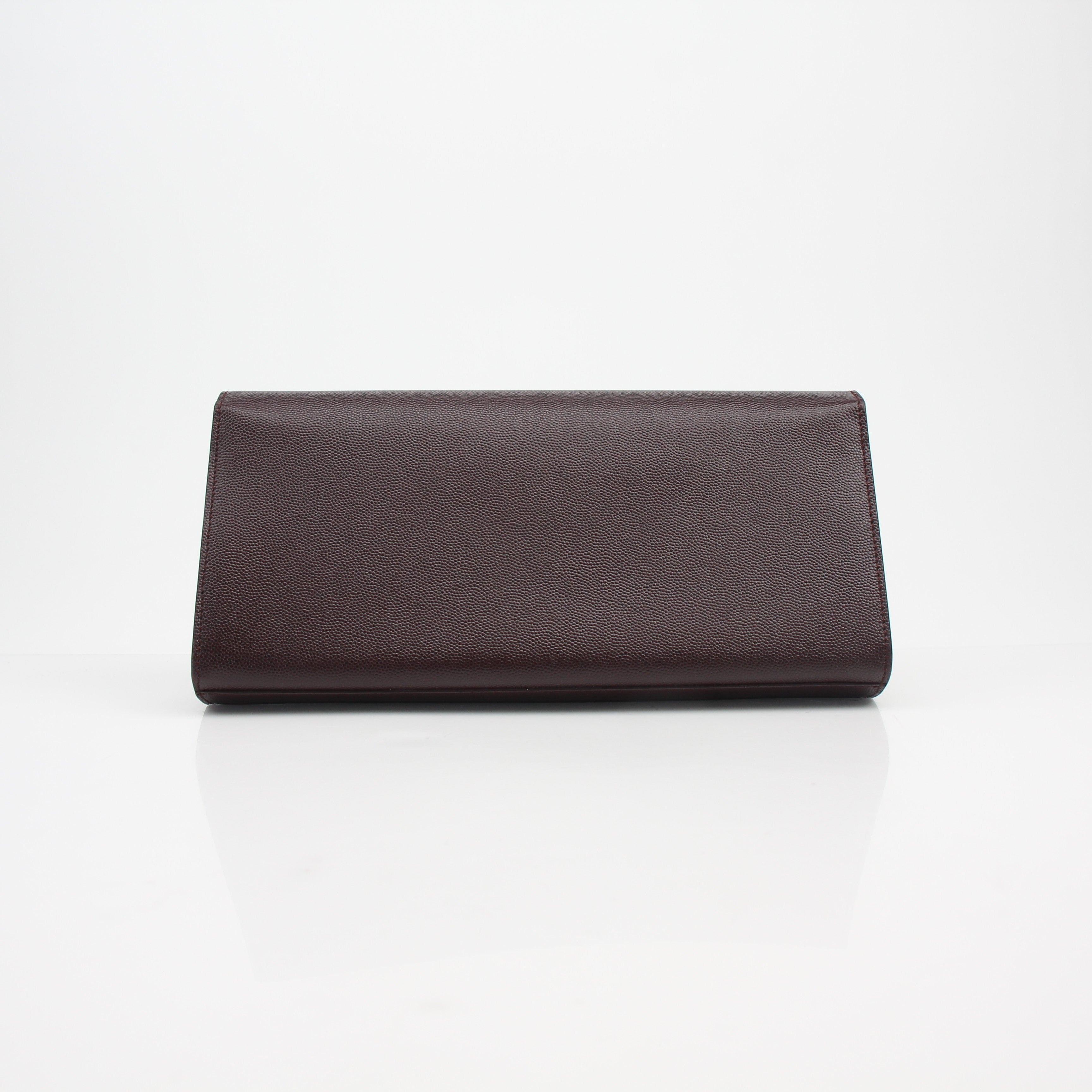 Saint Laurent Kate Grain de Poudre Leather Clutch