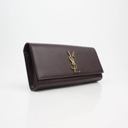 Saint Laurent Kate Grain de Poudre Leather Clutch