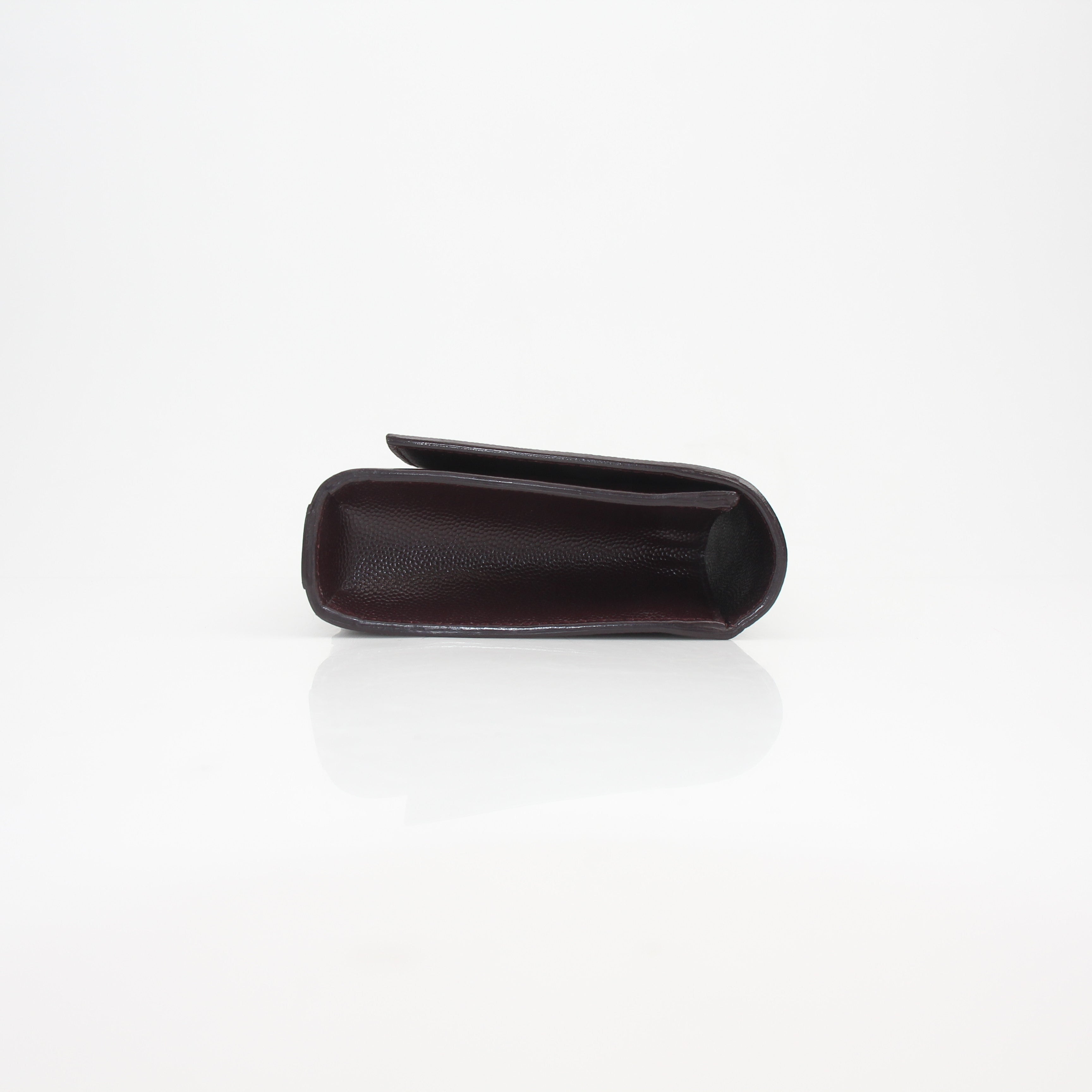 Saint Laurent Kate Grain de Poudre Leather Clutch
