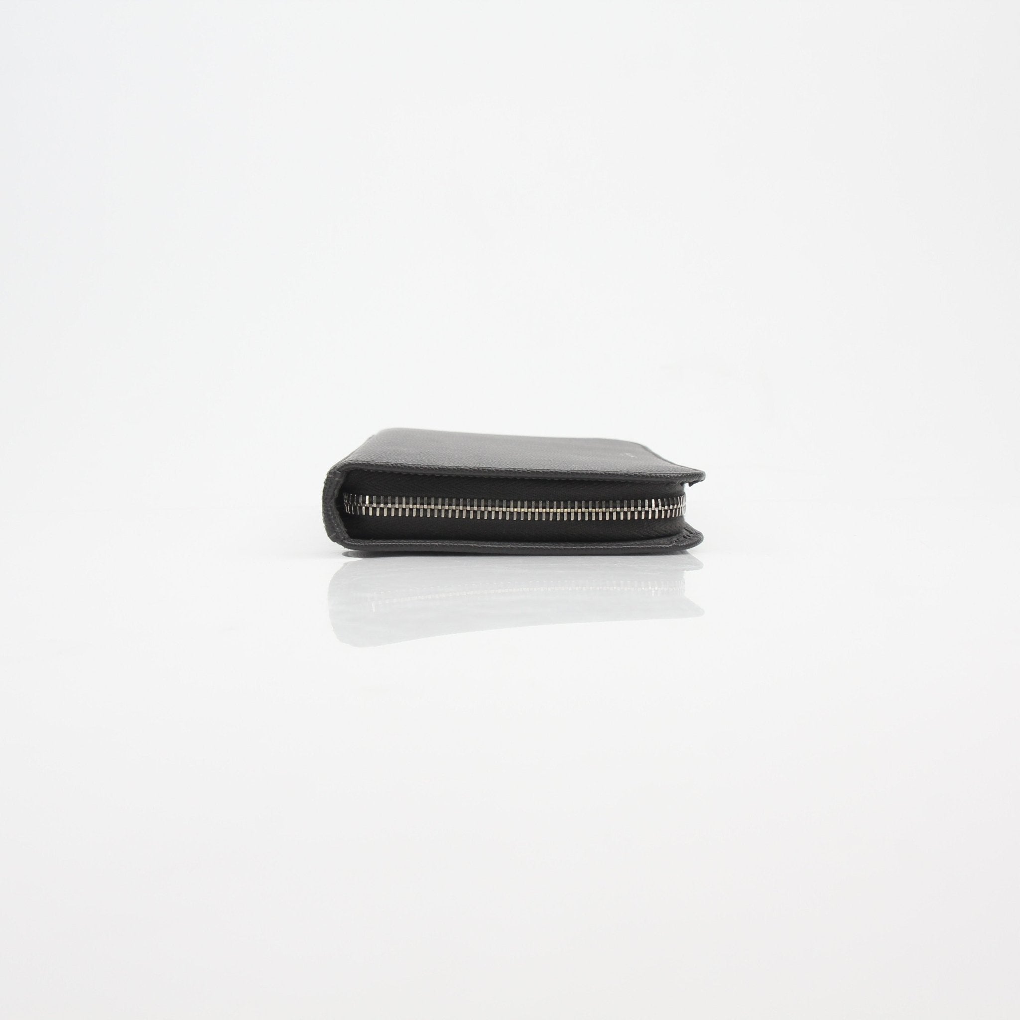 Saint Laurent Grain de Poudre Leather Zip Wallet
