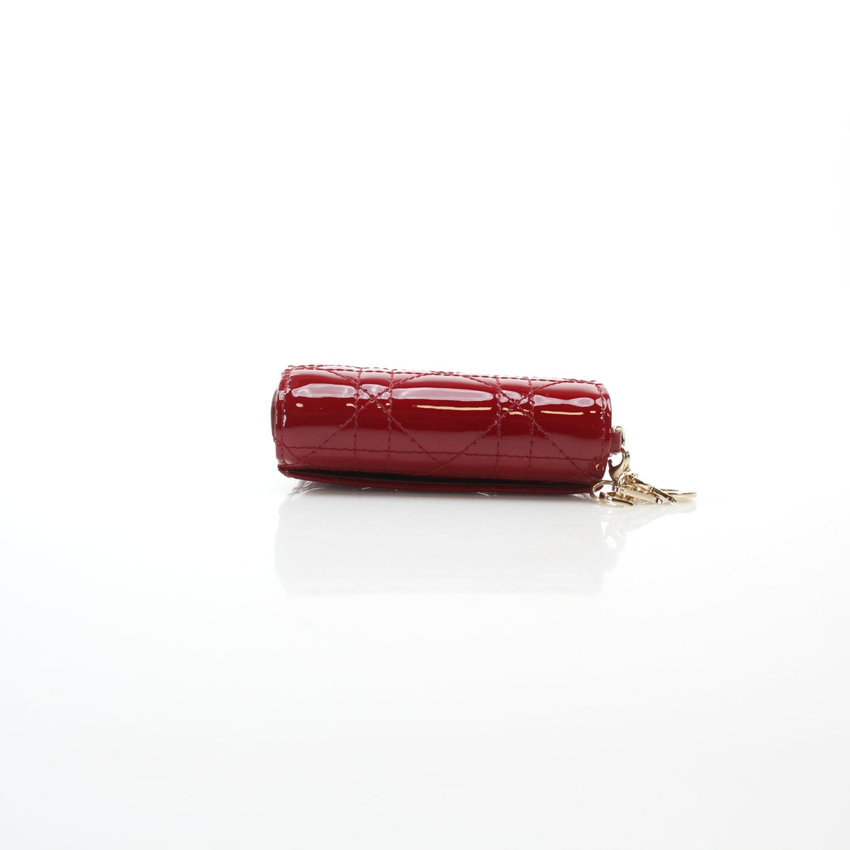 Christian Dior red Lady Dior Lotus wallet by Gold & Beyond, featuring quilted leather and gold-tone hardware