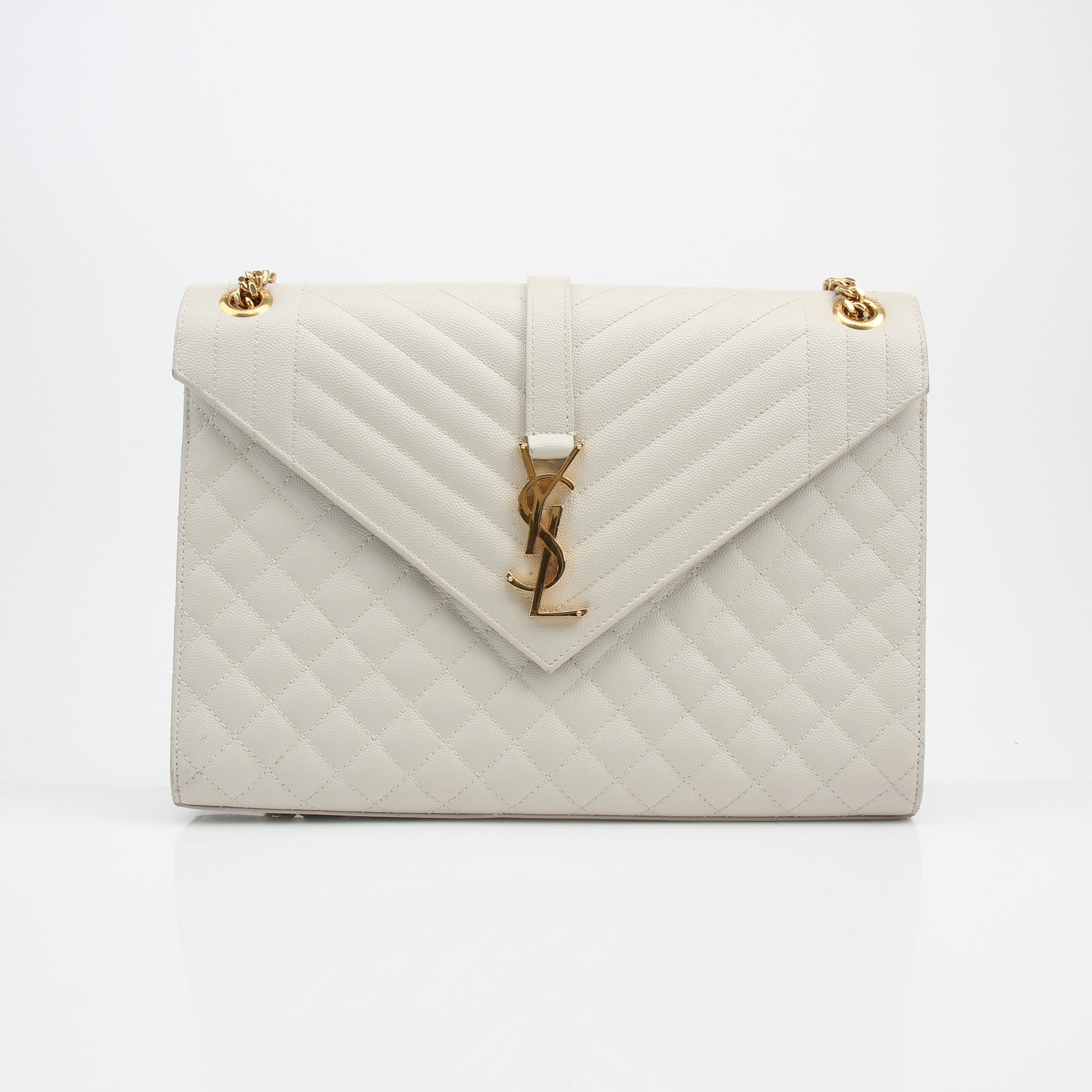 Saint Laurent Classic Monogram Large Envelope Satchel