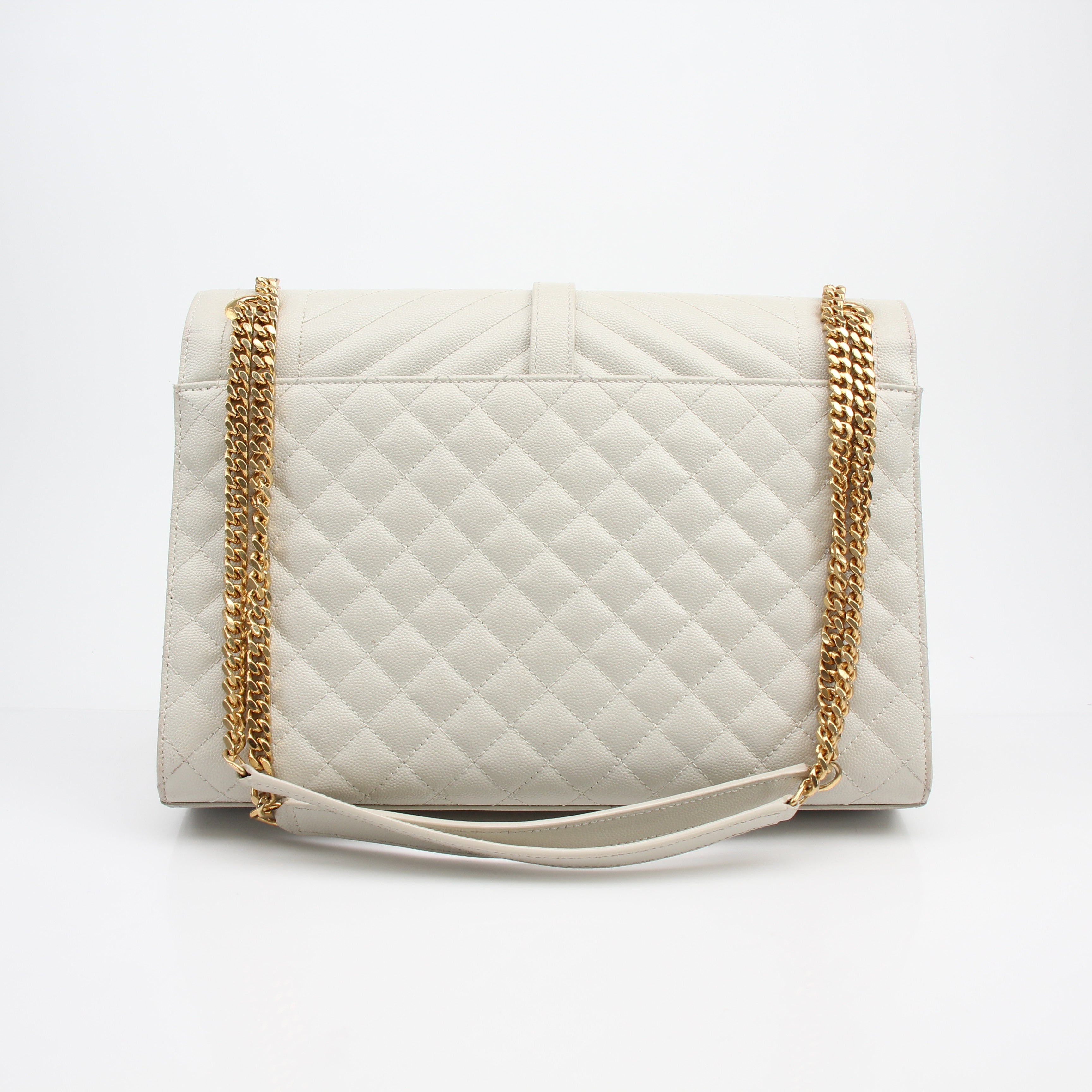 Saint Laurent Classic Monogram Large Envelope Satchel