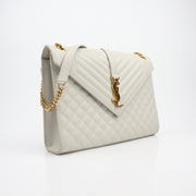 Saint Laurent Classic Monogram Large Envelope Satchel