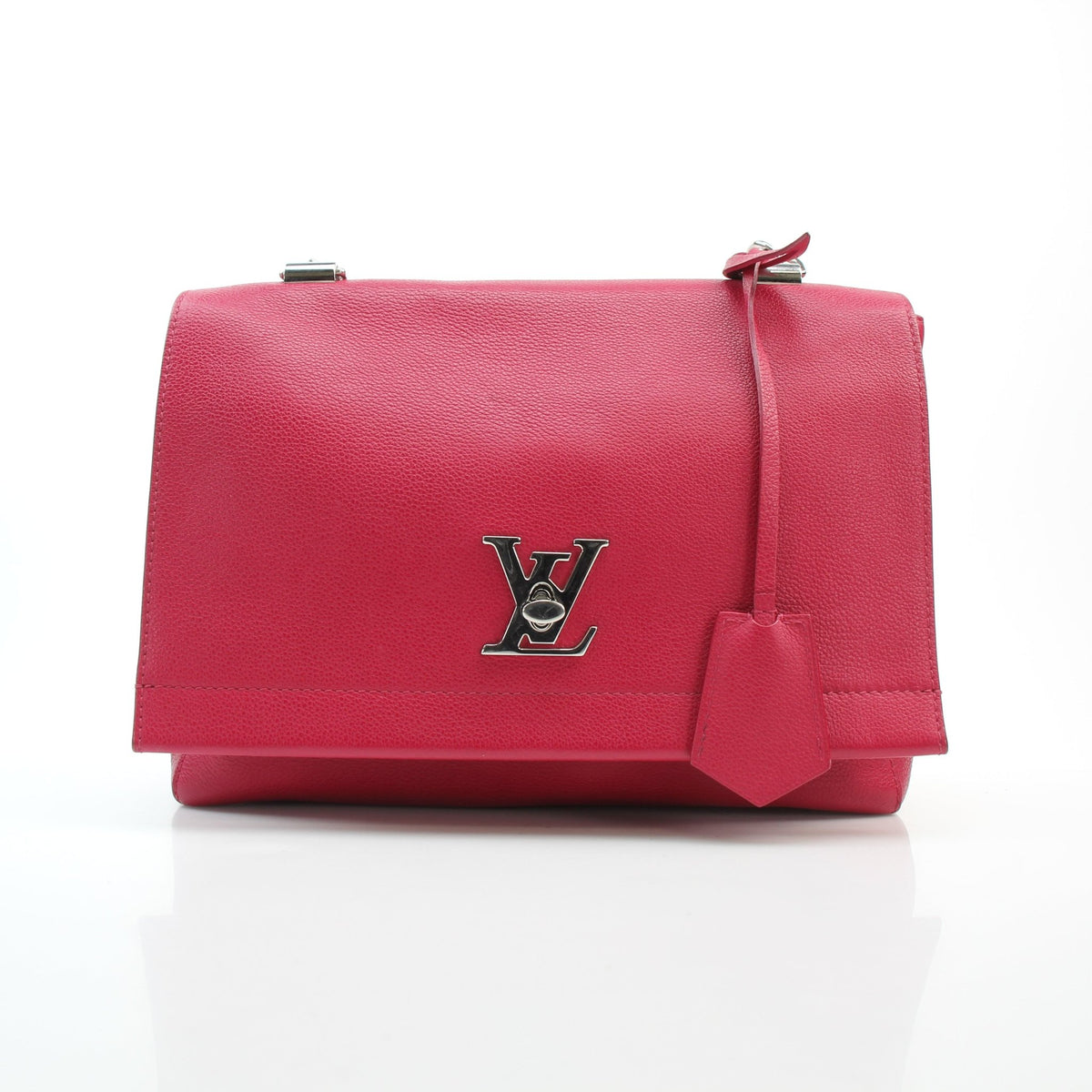 Pink calfskin leather Louis Vuitton Lockme II PM top handle handbag by Gold & Beyond