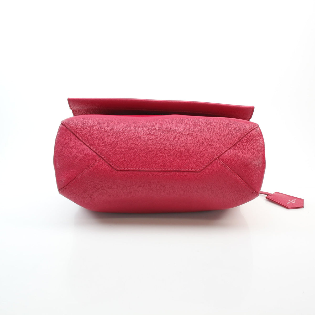 Pink calfskin leather Lockme II PM top handle handbag by Louis Vuitton with structured silhouette and gold-tone hardware