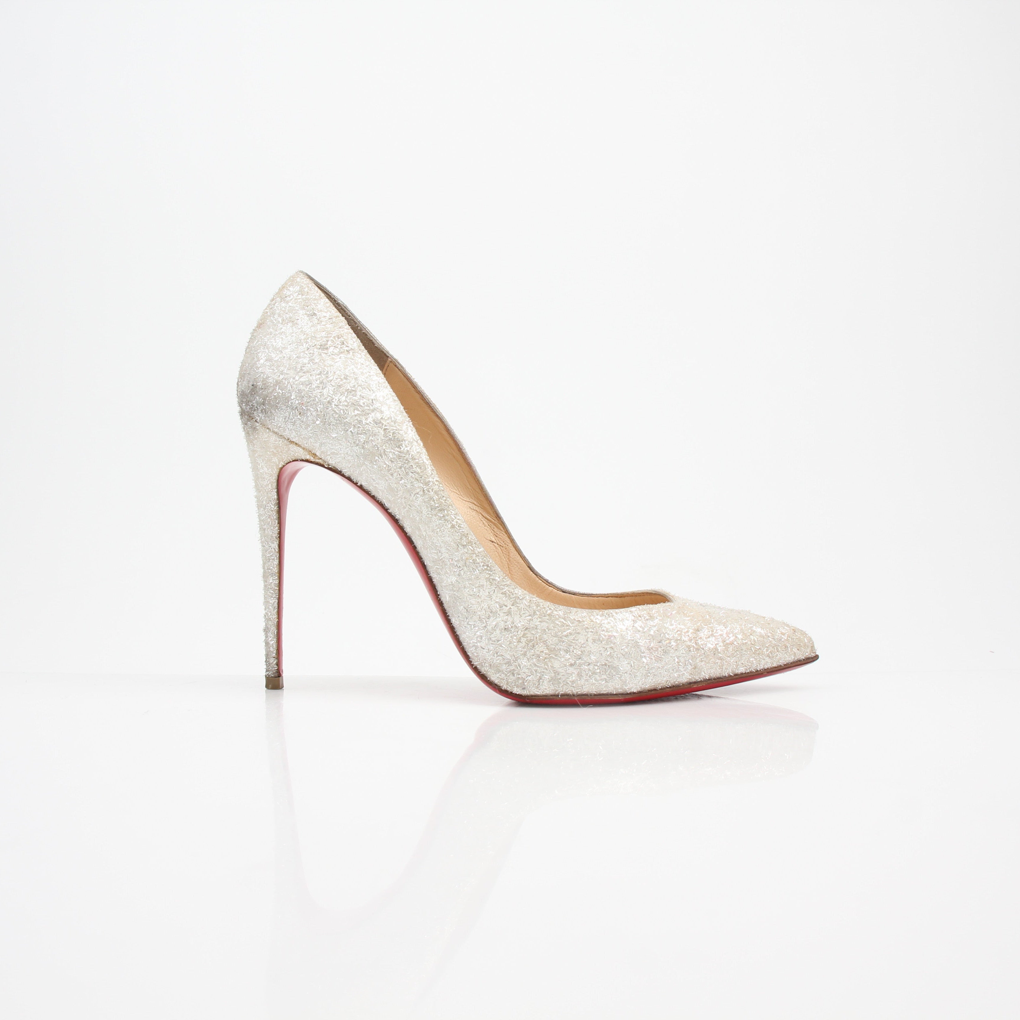 Christian Louboutin Pigalle Follies Givre Glitter Heels