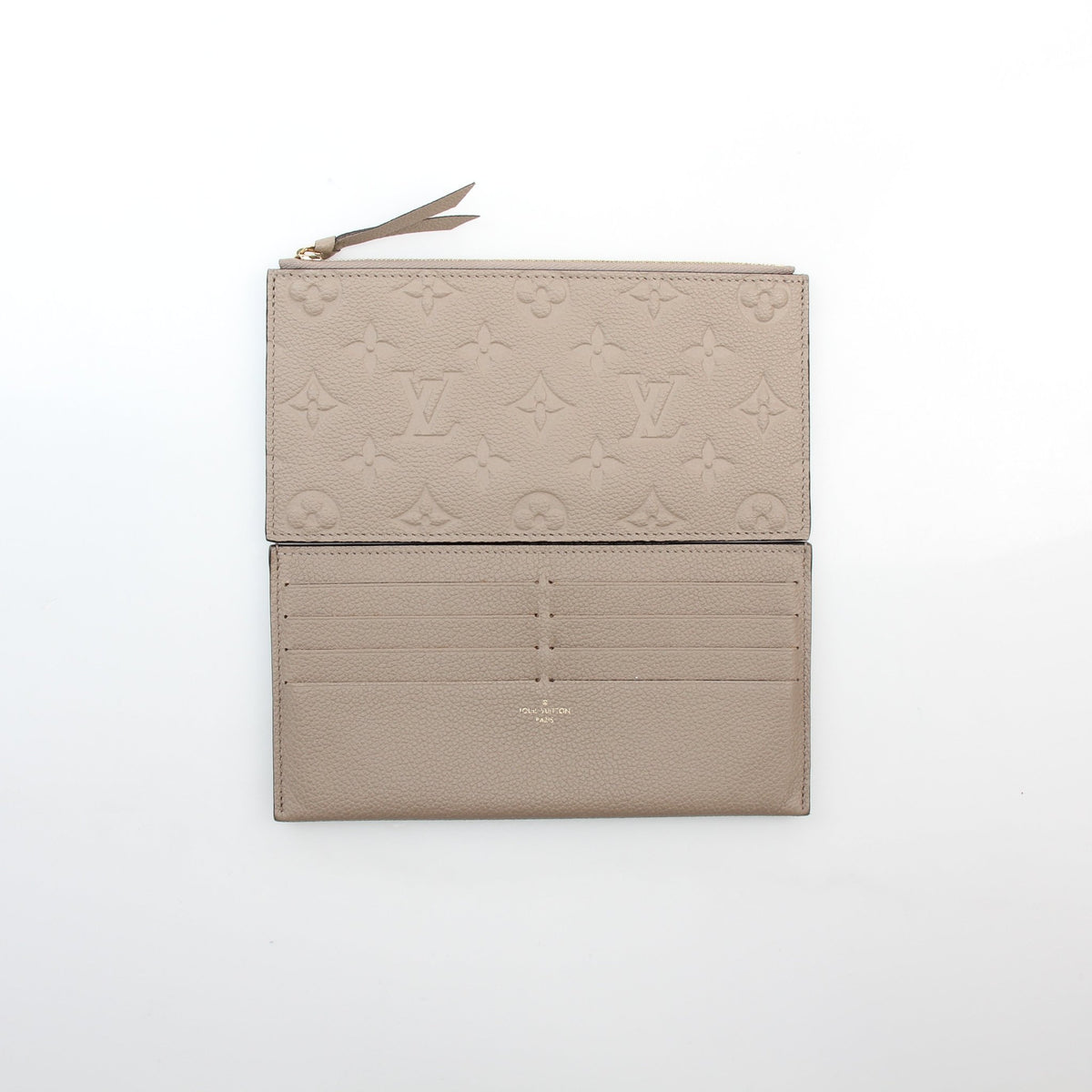 Beige monogram leather Félicie pochette wallet on chain by Louis Vuitton, Gold & Beyond
