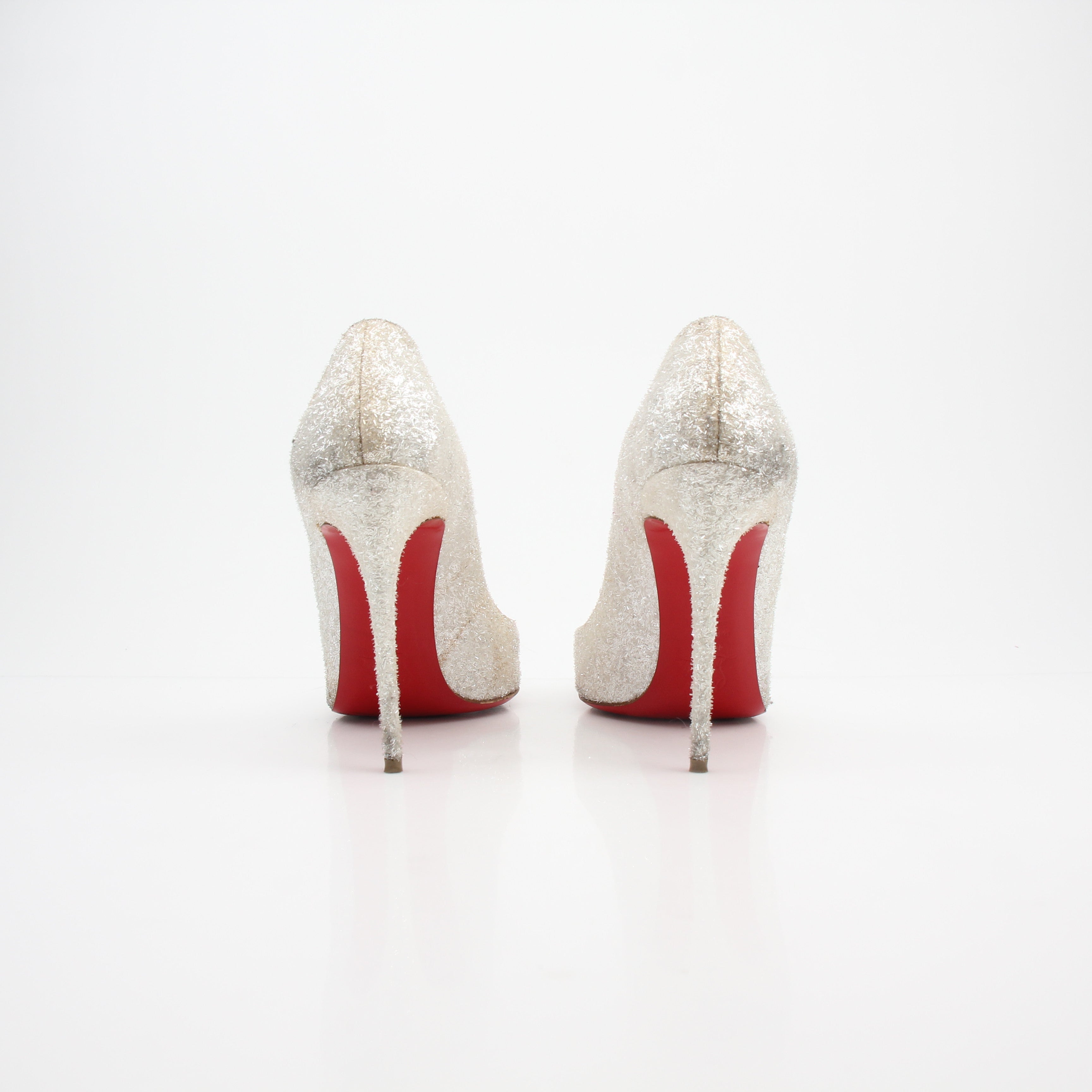 Christian Louboutin Pigalle Follies Givre Glitter Heels
