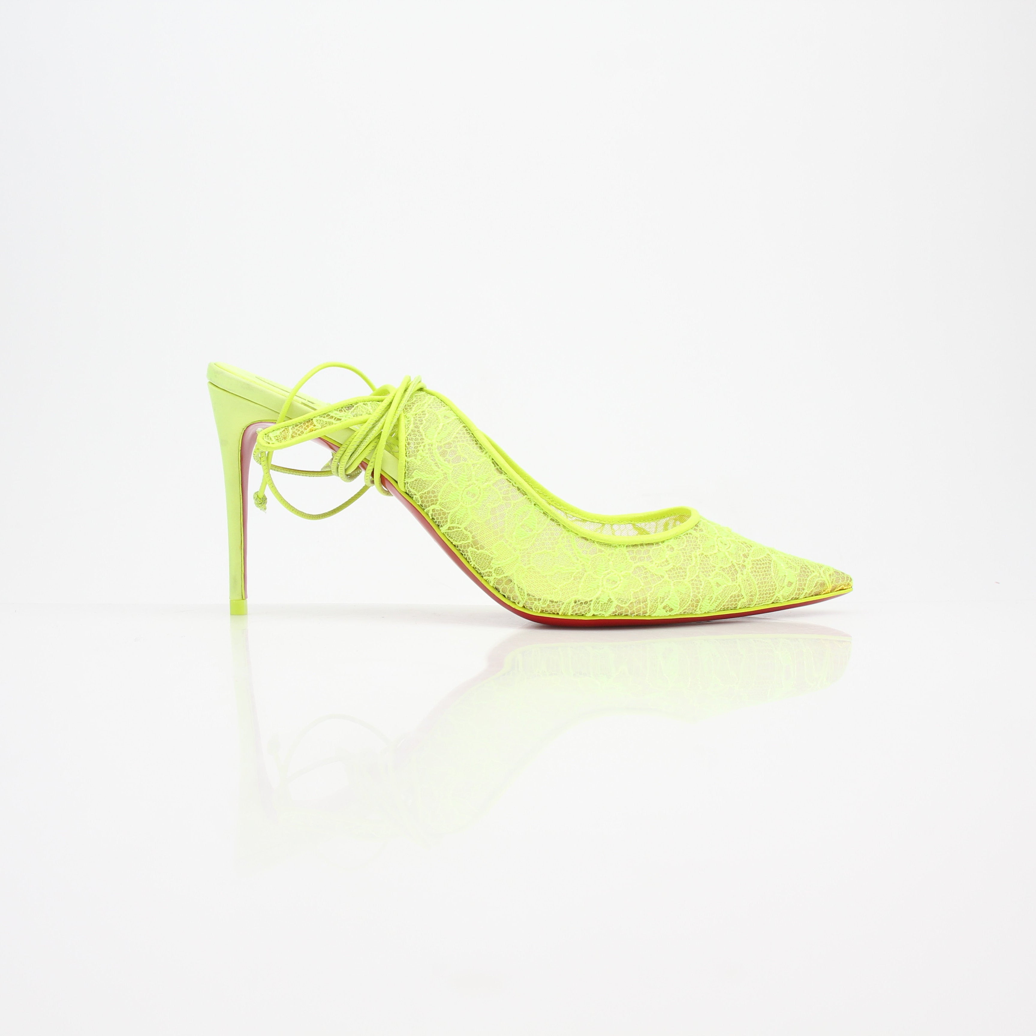 Christian Louboutin Lace Up Kate Slingback Heels
