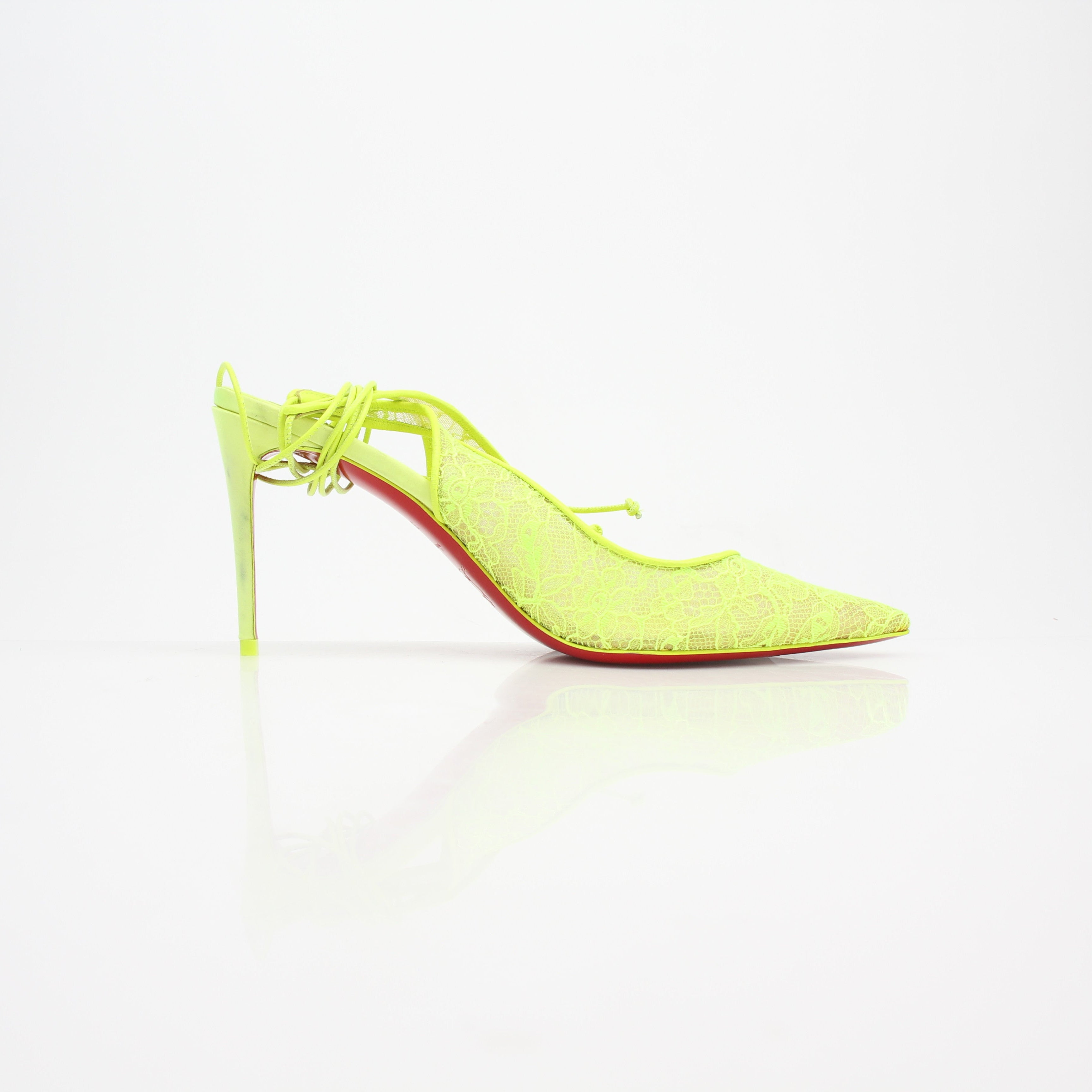 Christian Louboutin Lace Up Kate Slingback Heels