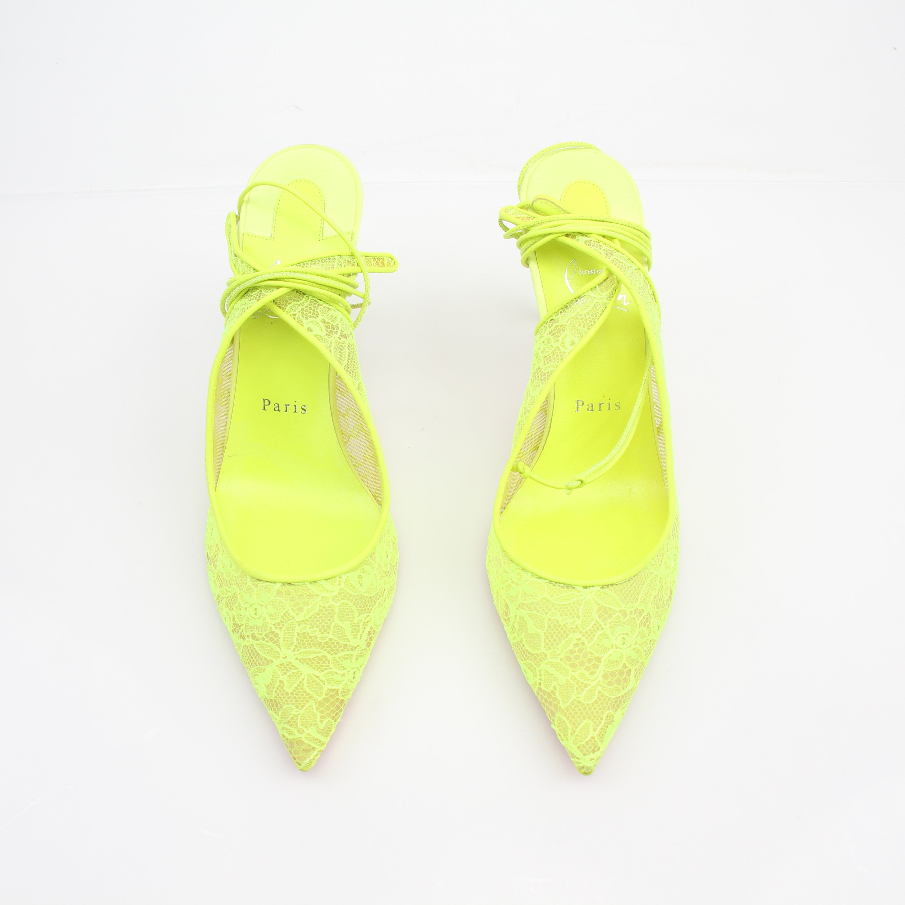 Christian Louboutin Lace Up Kate Slingback Heels