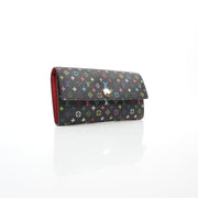 Louis Vuitton x Takashi Murakami Black Monogram Multicolore Sarah Wallet by Gold & Beyond