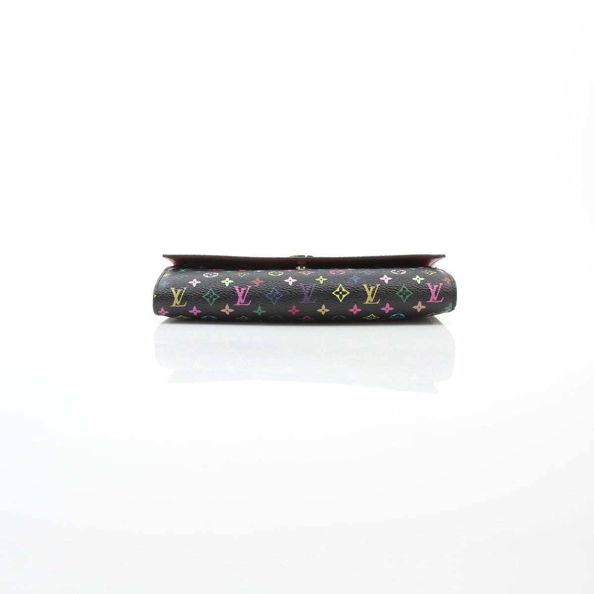 Louis Vuitton x Takashi Murakami Black Monogram Multicolore Sarah wallet by Gold & Beyond