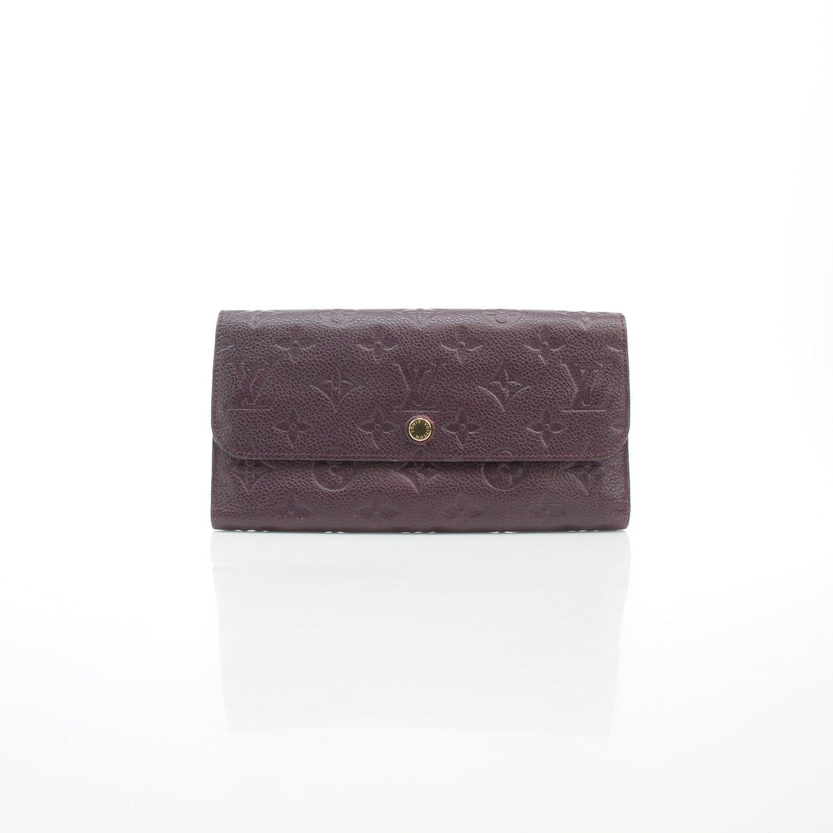 Louis Vuitton Monogram Empreinte Marie-Lou wallet in burgundy leather