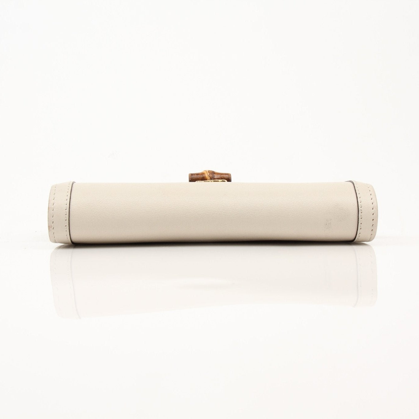 Gold & Beyond Gucci Diana Wallet with gold accents, open view showing multiple card slots and interior details.
