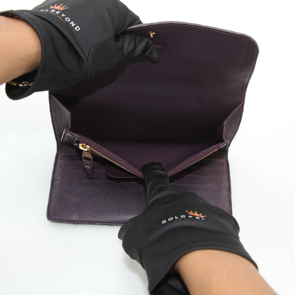 Louis Vuitton Monogram Empreinte Marie-Lou wallet in burgundy leather, displayed open to show interior compartments