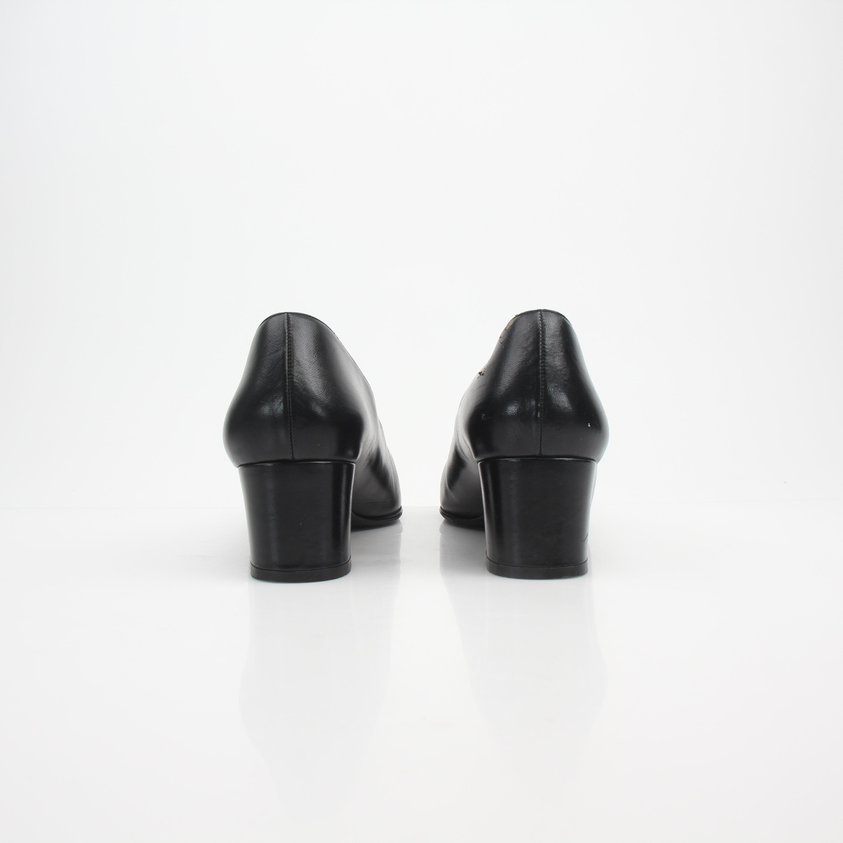 Chanel Cap Toe CC Block Heel Pumps