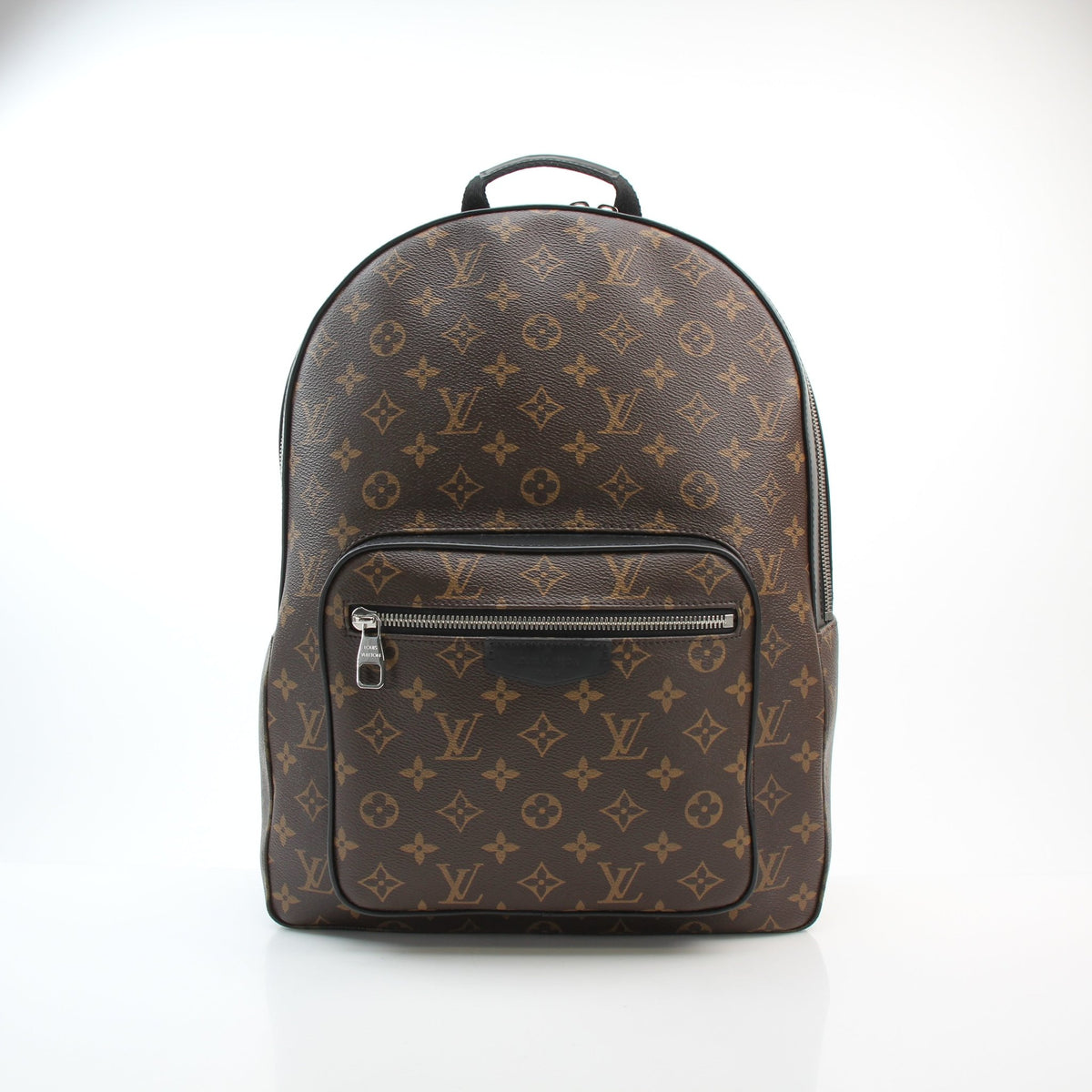 Louis Vuitton Monogram Canvas Josh backpack, brown travel bag with adjustable shoulder straps and front pocket
