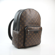 Louis Vuitton Monogram Canvas Josh backpack in brown with adjustable shoulder straps and top handle