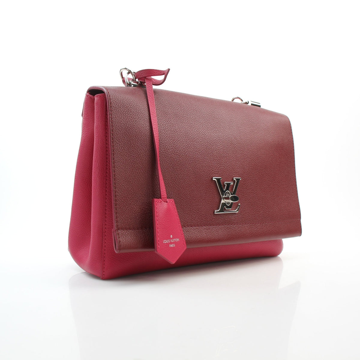 Louis Vuitton Lockme II two-tone Taurillon leather flap satchel handbag by Gold & Beyond