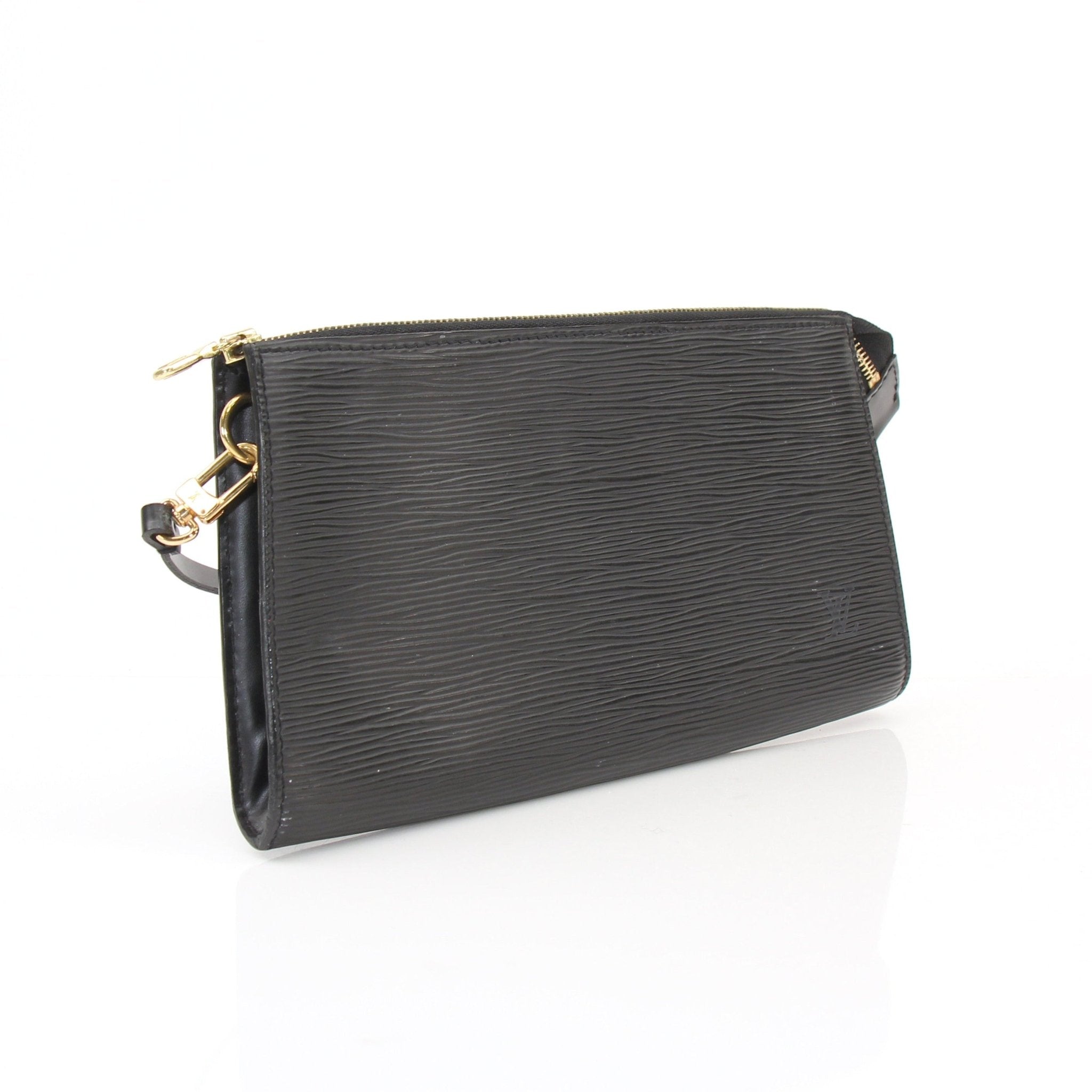 Louis Vuitton Pochette handbag by Gold & Beyond, featuring a stylish design and elegant leather finish on a neutral background.