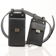 Gold & Beyond Fendi Double Pouch Belt Bag handbag with dual pouches and adjustable strap, stylish accessory for everyday use.