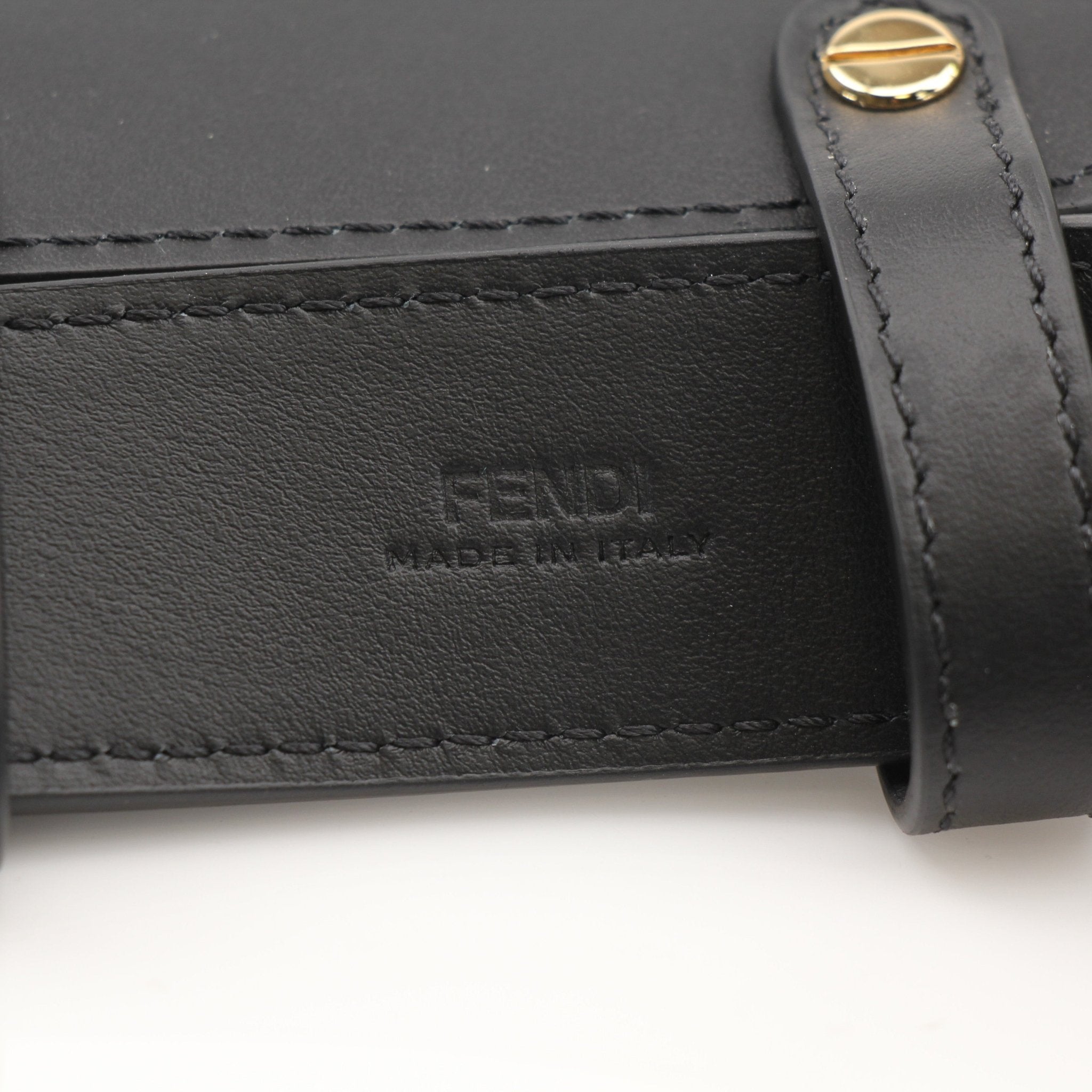 Gold & Beyond Fendi Double Pouch Belt Bag handbag with sleek design, featuring dual pouches and a stylish belt strap.