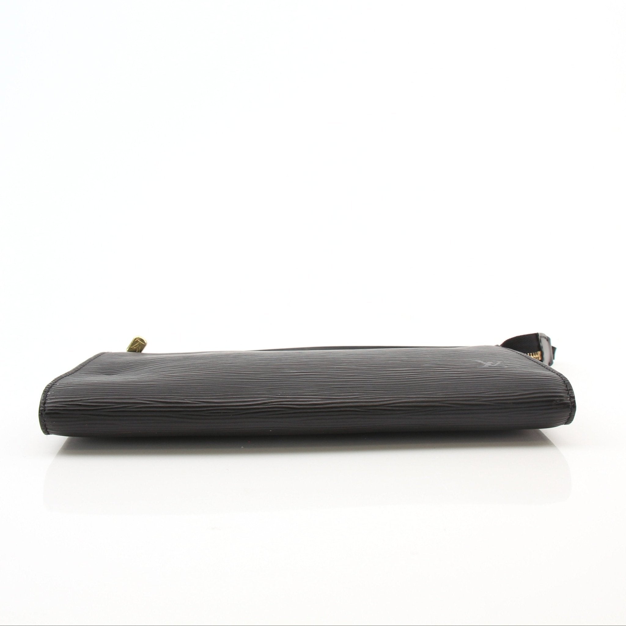 Louis Vuitton Pochette handbag by Gold & Beyond, showing a stylish leather clutch with gold accents and elegant design.