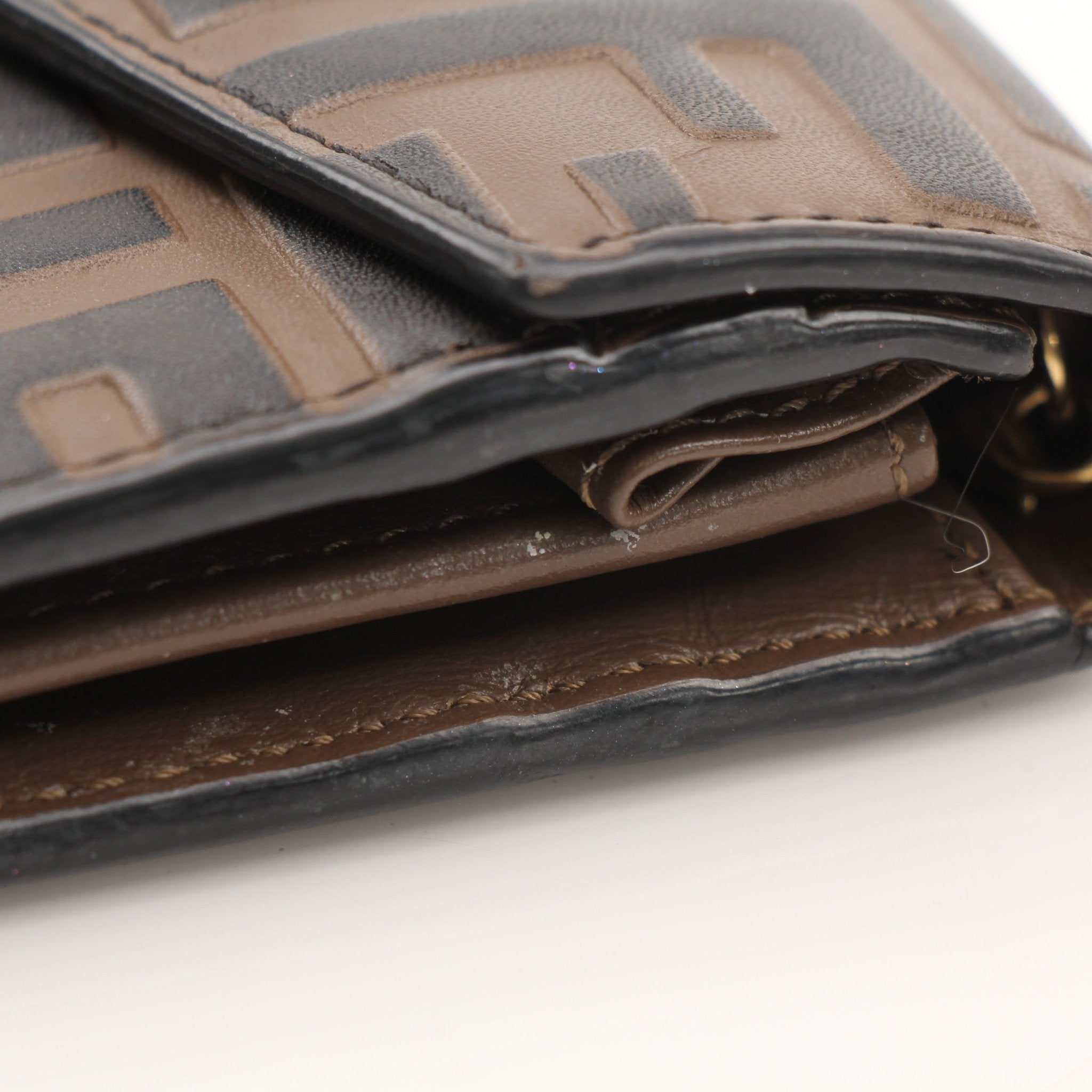 Gold & Beyond Fendi Wallet on Chain, stylish leather wallet with chain strap, featuring signature Fendi branding and elegant design.