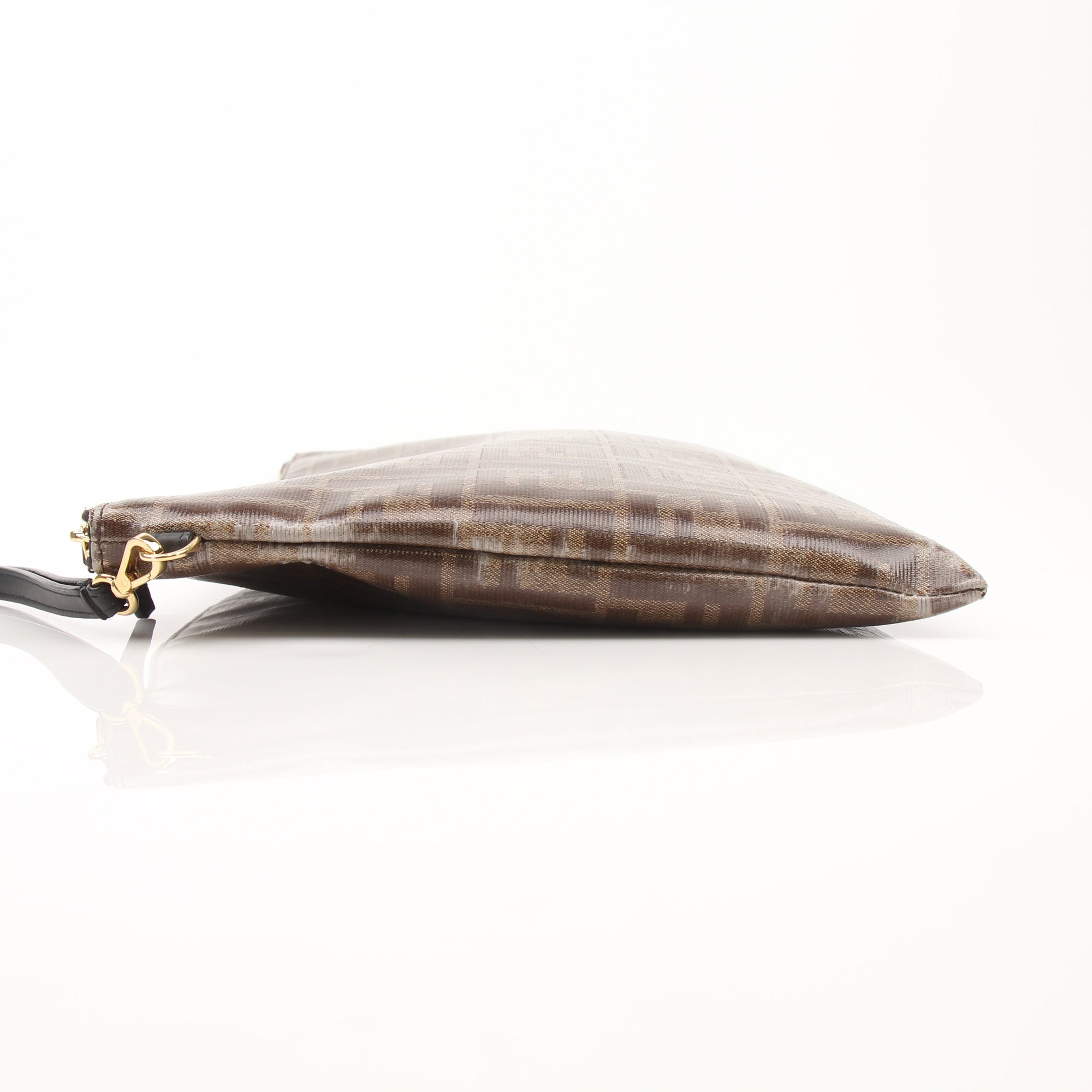 Fendi Zucca wristlet by Gold & Beyond featuring signature monogram pattern and a sleek, compact design.