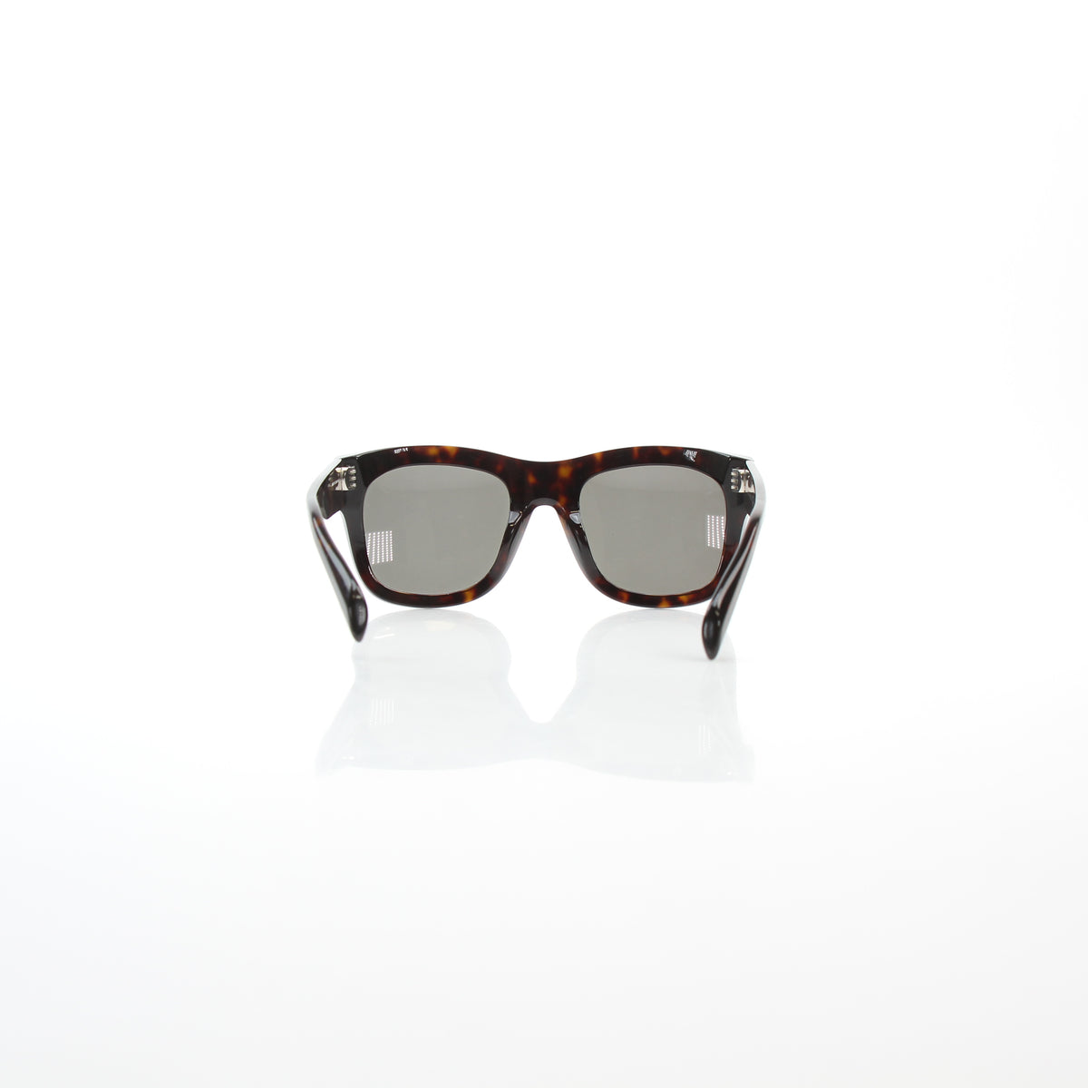 Alexander McQueen AM0050S 002 tortoiseshell acetate retro wayfarer sunglasses with dark lenses